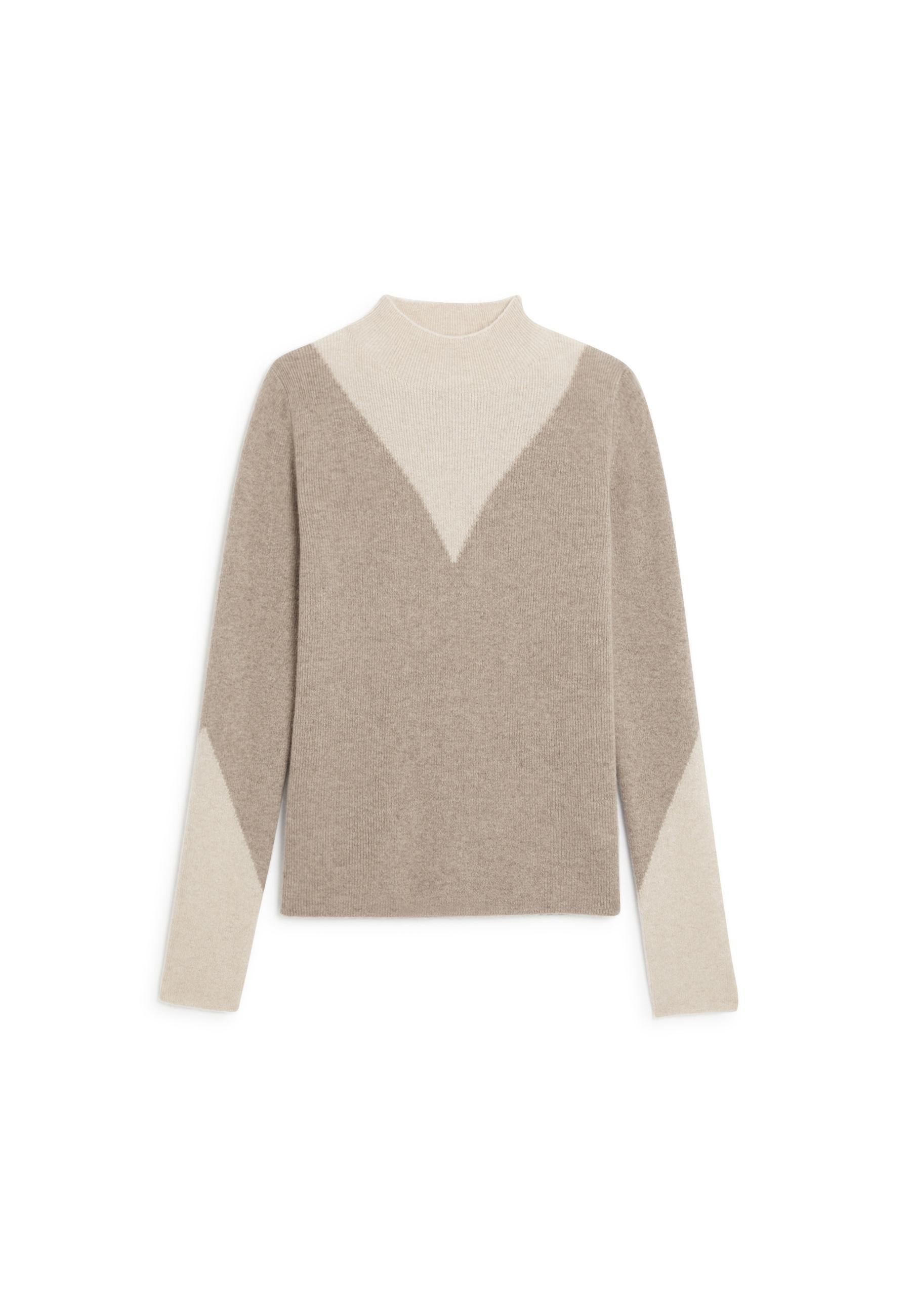 Cashmere trompe l'oeil sweater RODIER Brown