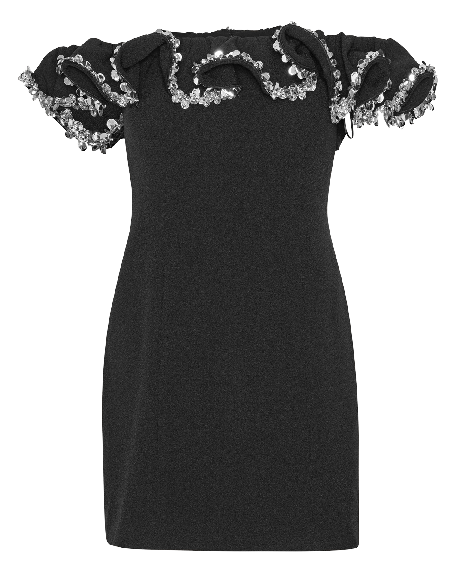 Short flounced dress ROTATE Black