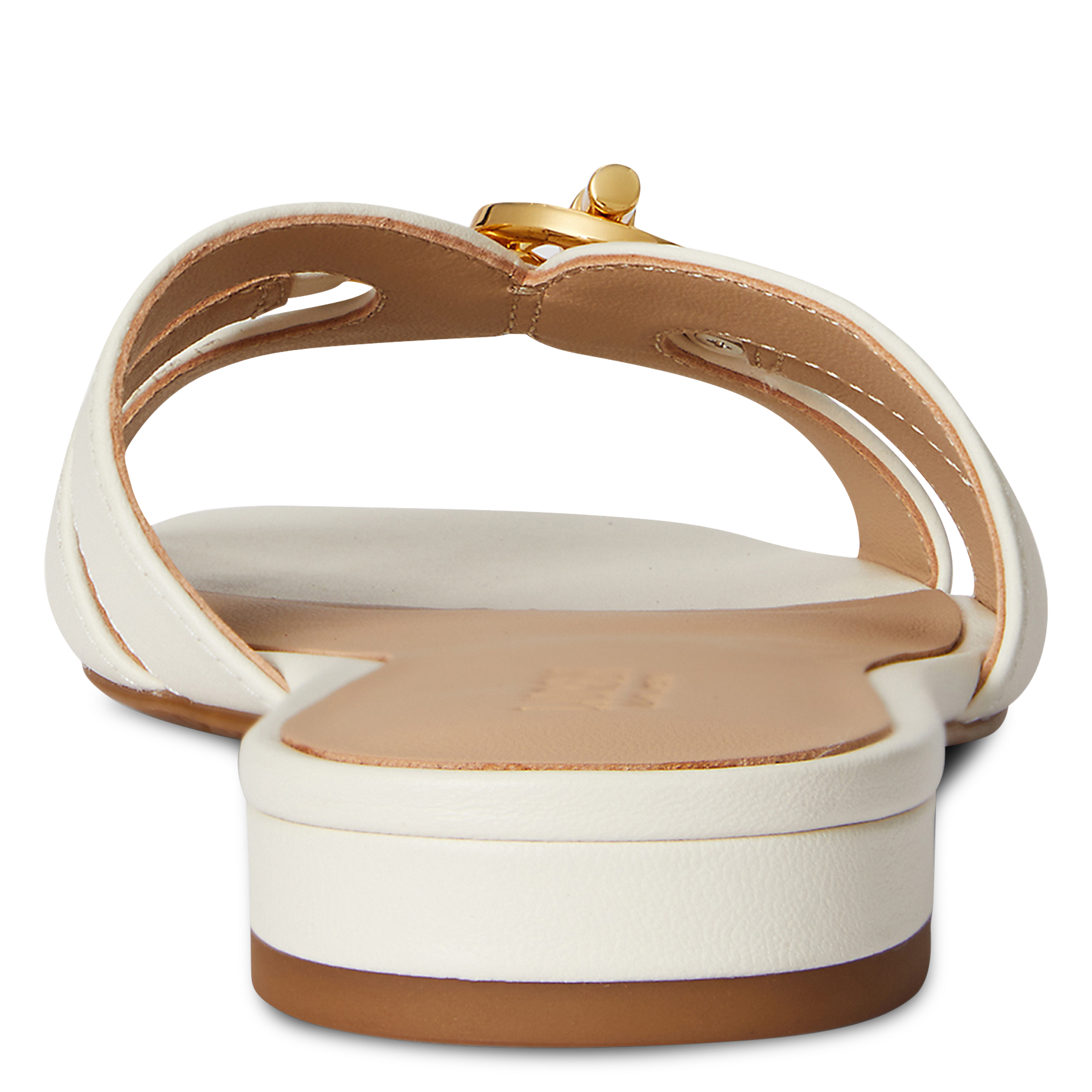 Sandales plates en cuir LAUREN RALPH LAUREN Blanc