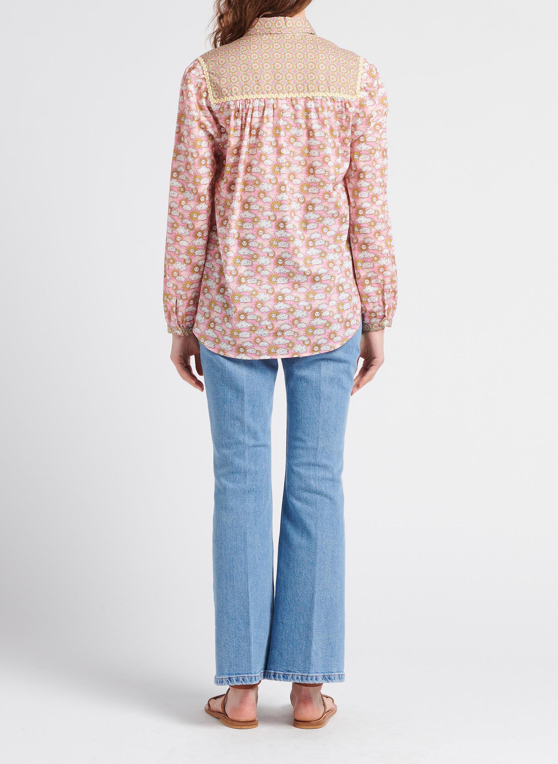 Oversized blouse met klassieke kraag PAUL AND JOE Roze