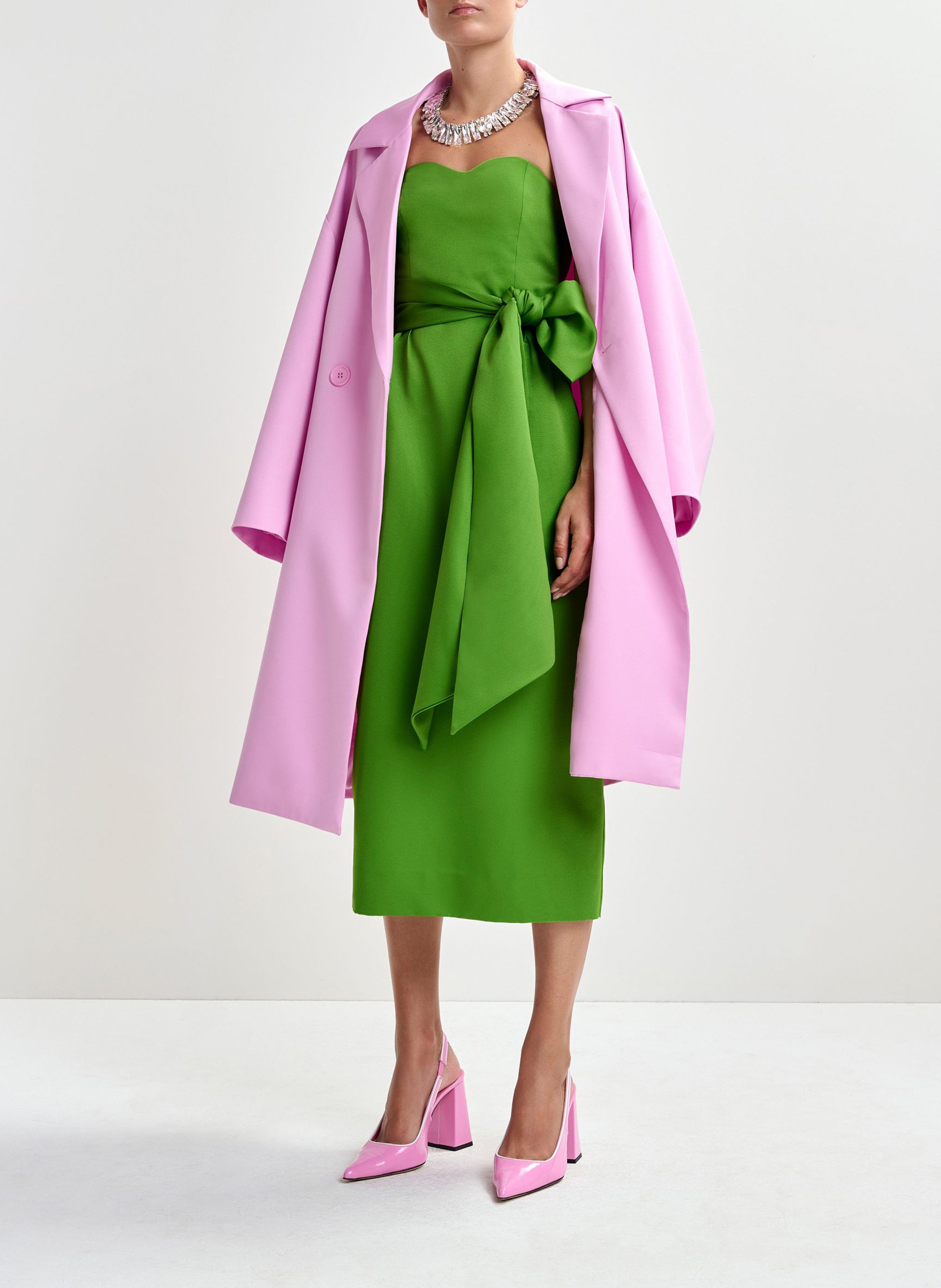 Robe midi bustier  ESSENTIEL ANTWERP Vert