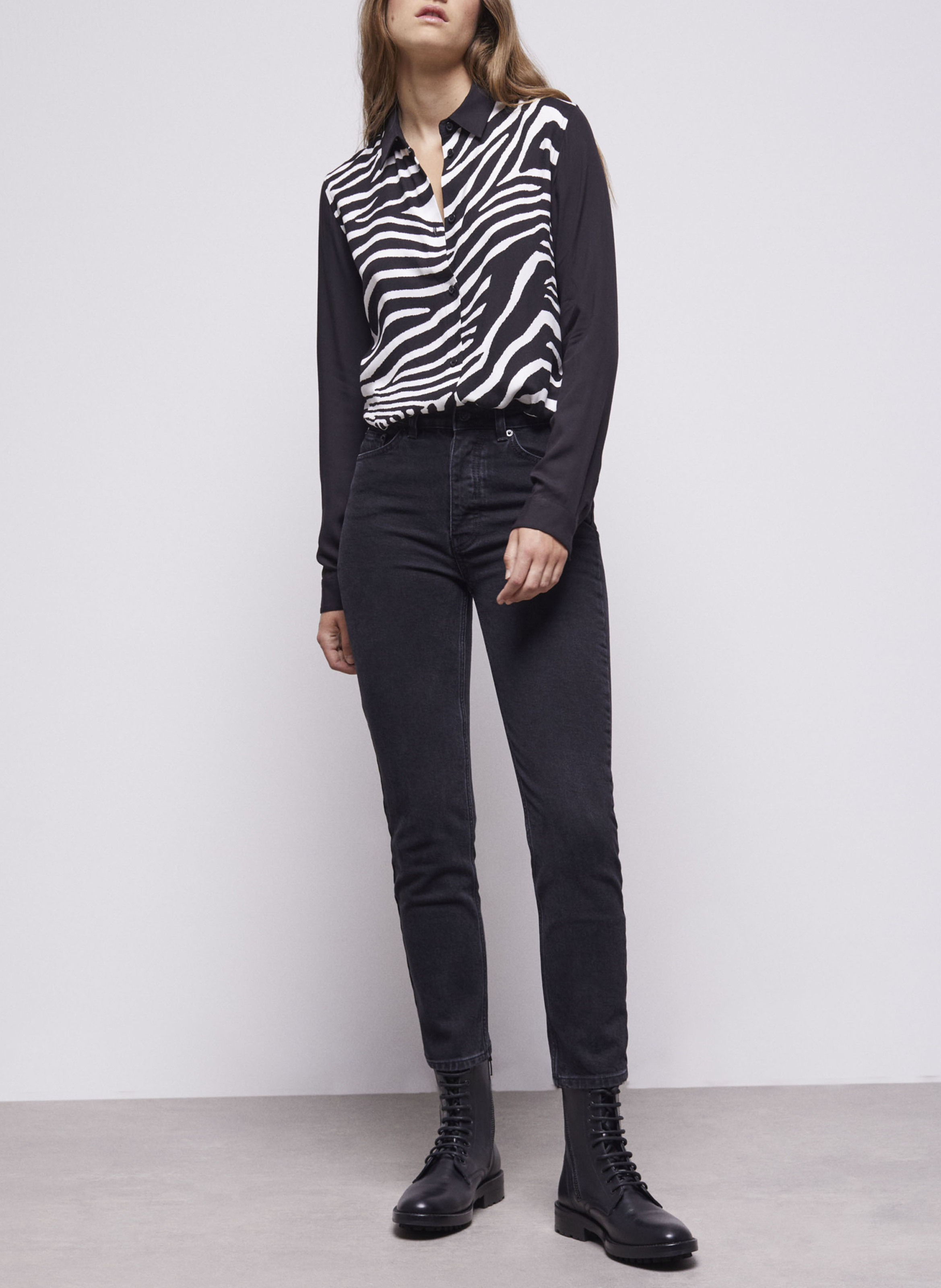 Chemise en viscose imprimée THE KOOPLES Noir