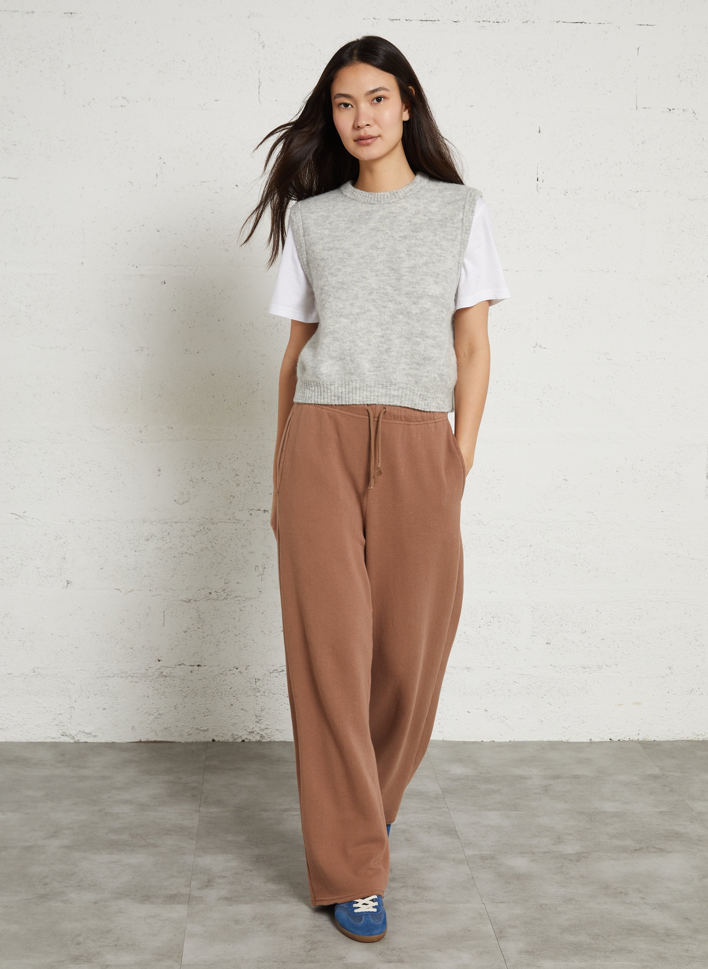 Oversized, katoenen T-shirt met ronde hals AMERICAN VINTAGE Wit