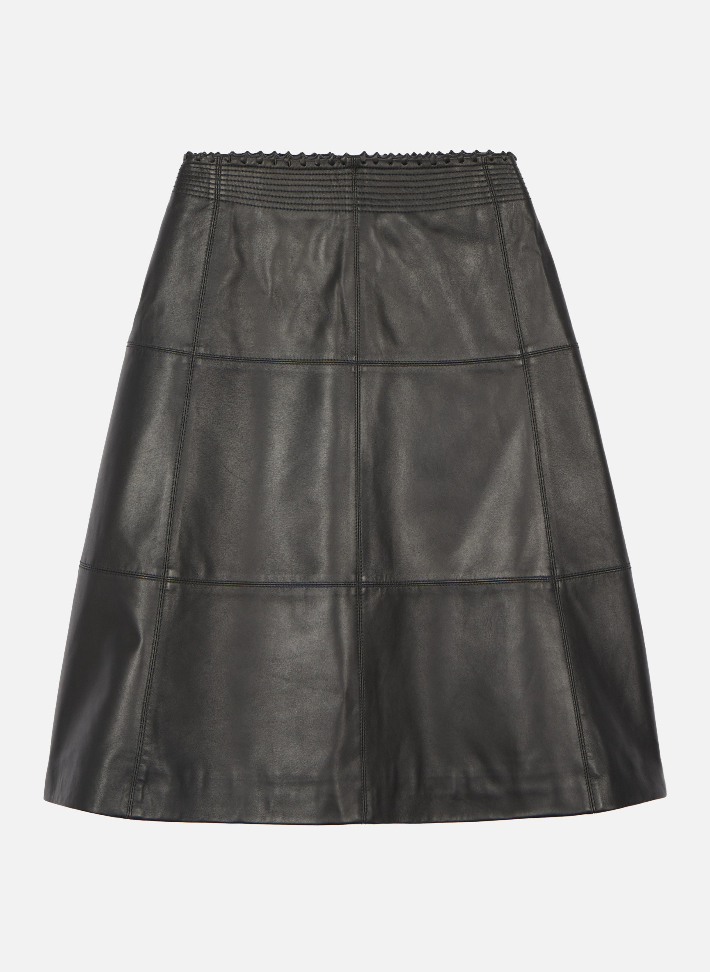 Leather midi skirt THE KOOPLES Black