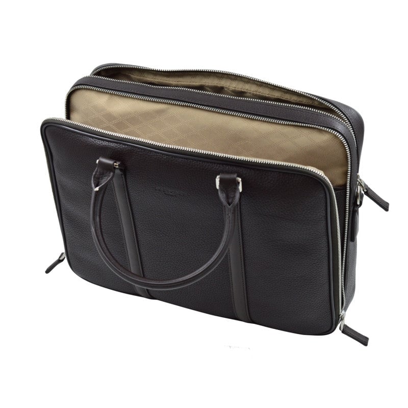 Leather document holder Brown