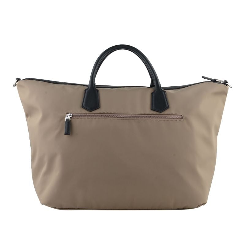 Canvas and leather travel bag Brown