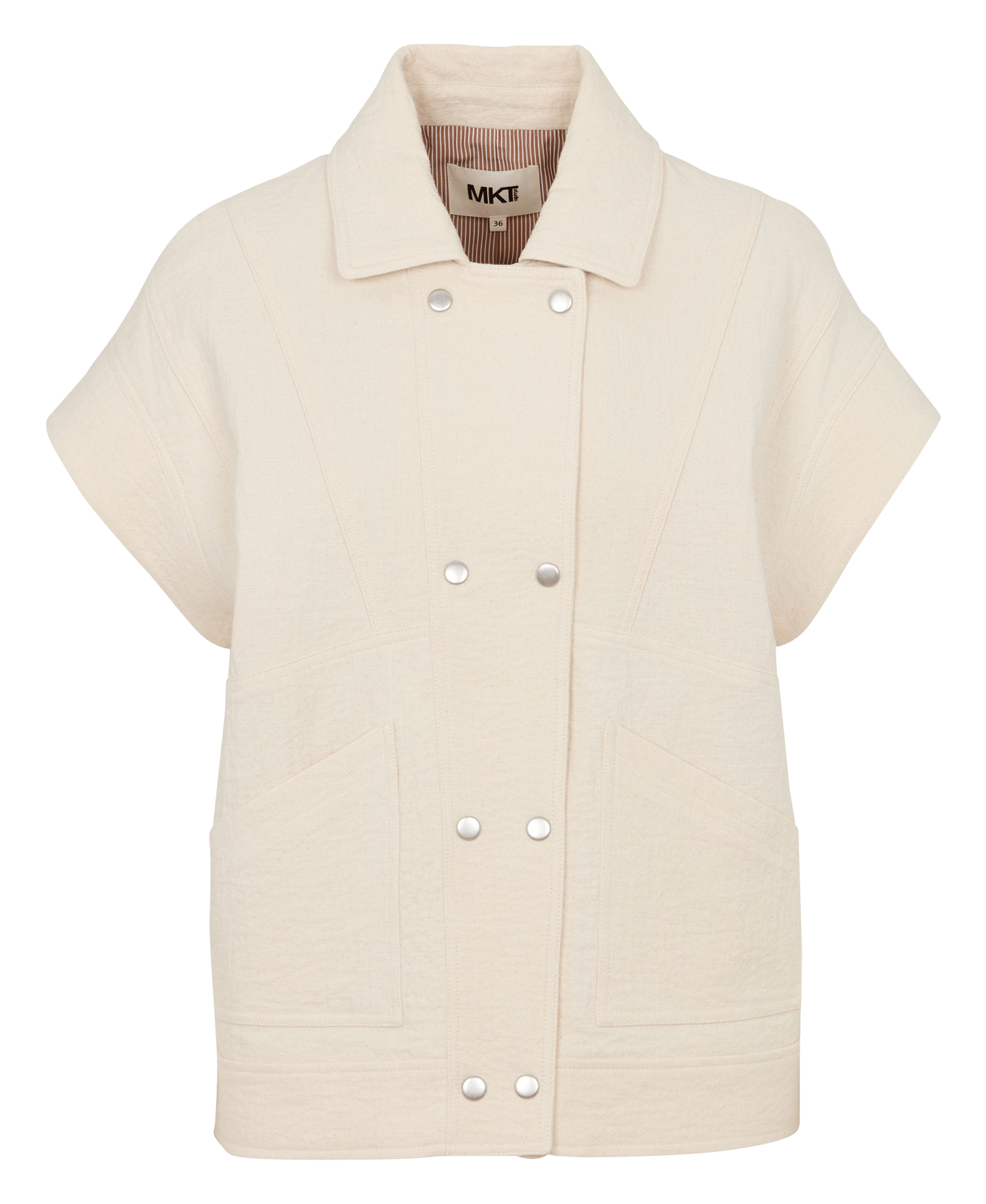 Korte mouw jas uni MKT Beige