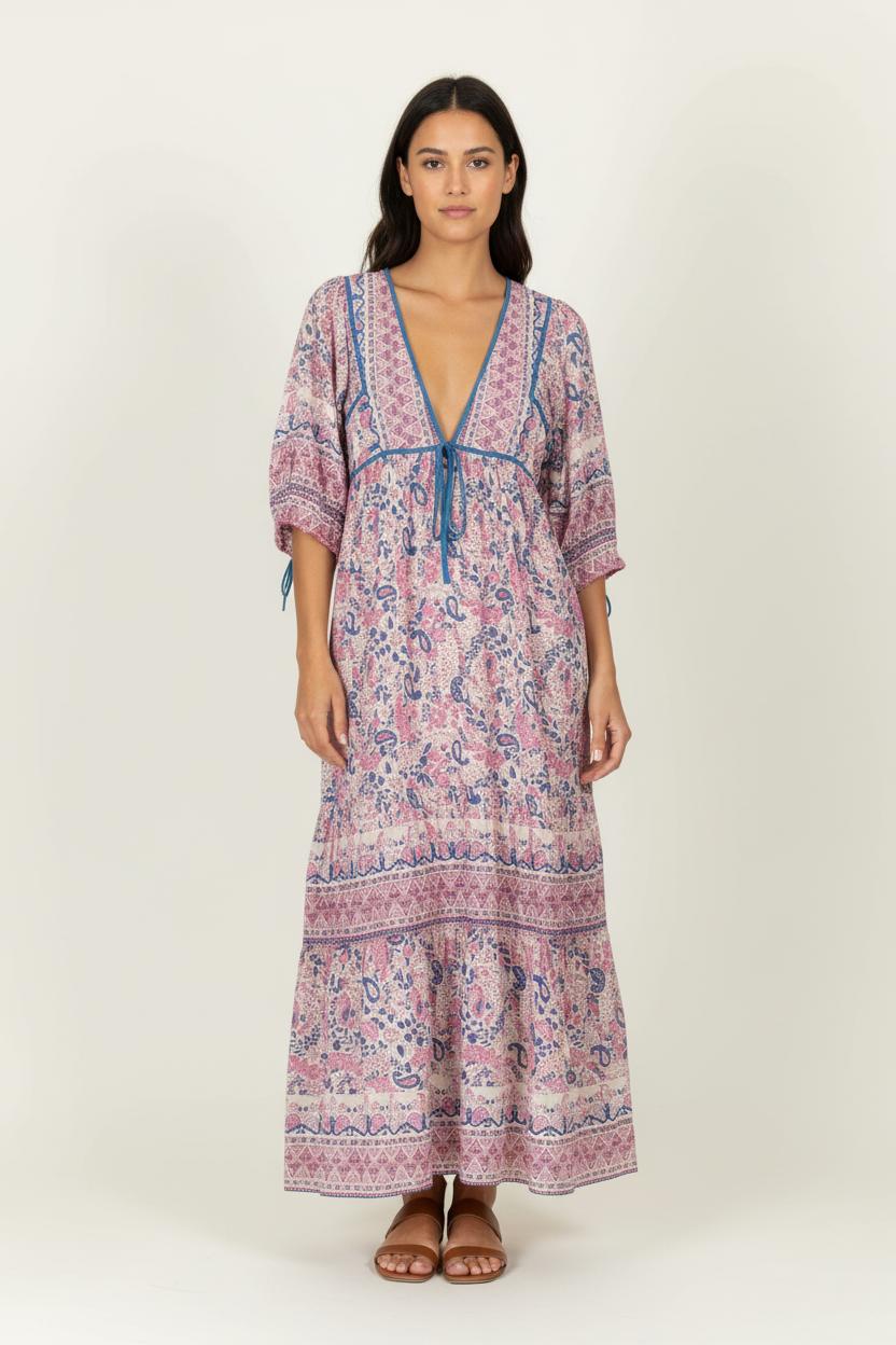 Long dress ANTIK BATIK - Seconde Main Pink