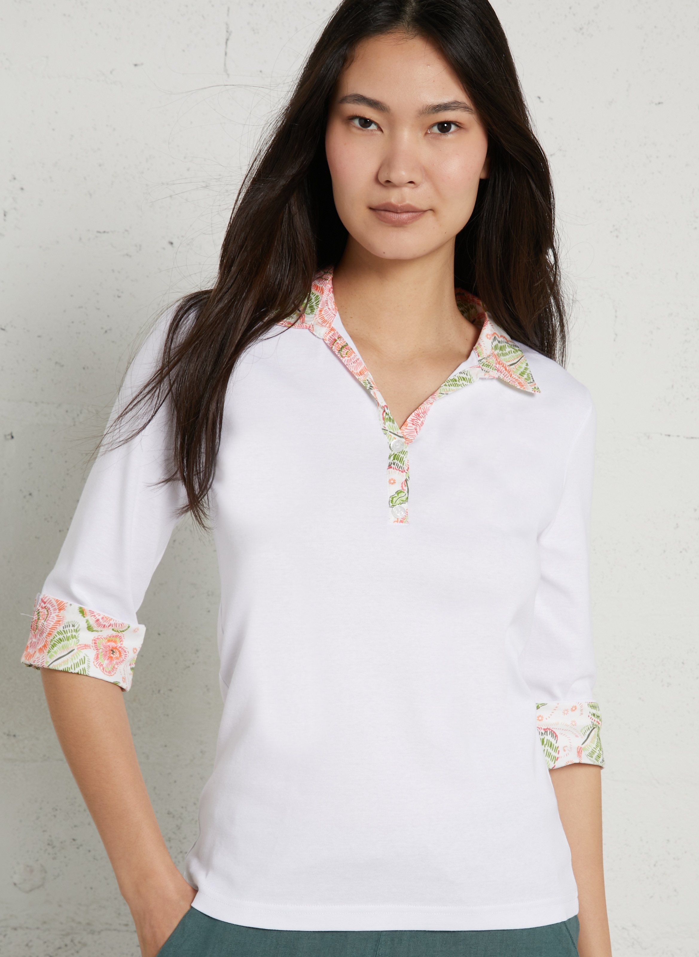 Poloshirt aus Baumwolle ARMOR LUX Weiss