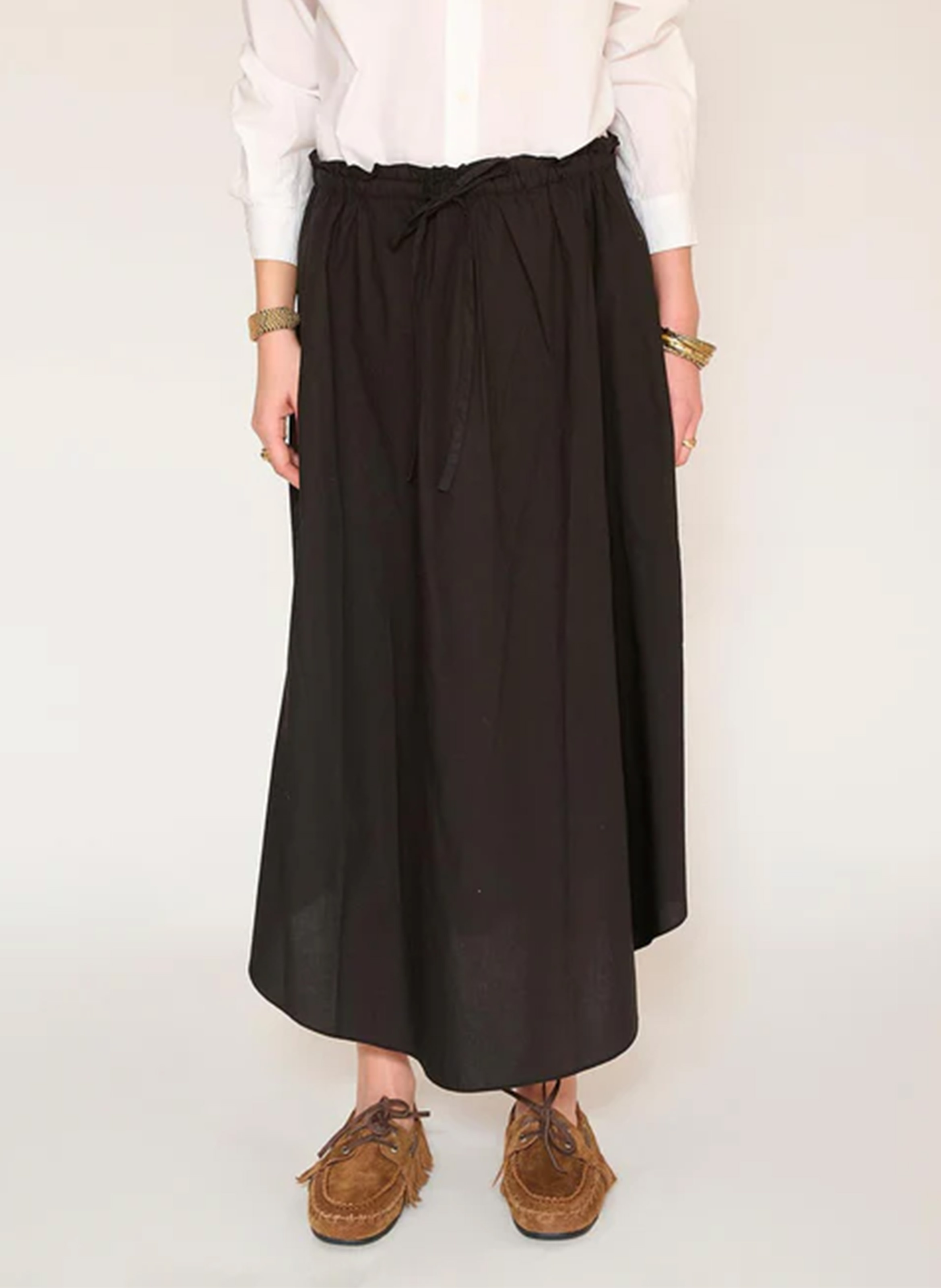 Jupe longue en coton MKT Noir