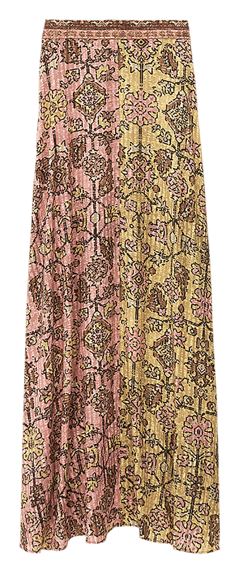 Jupe longue fluide imprimée BA&SH Jaune