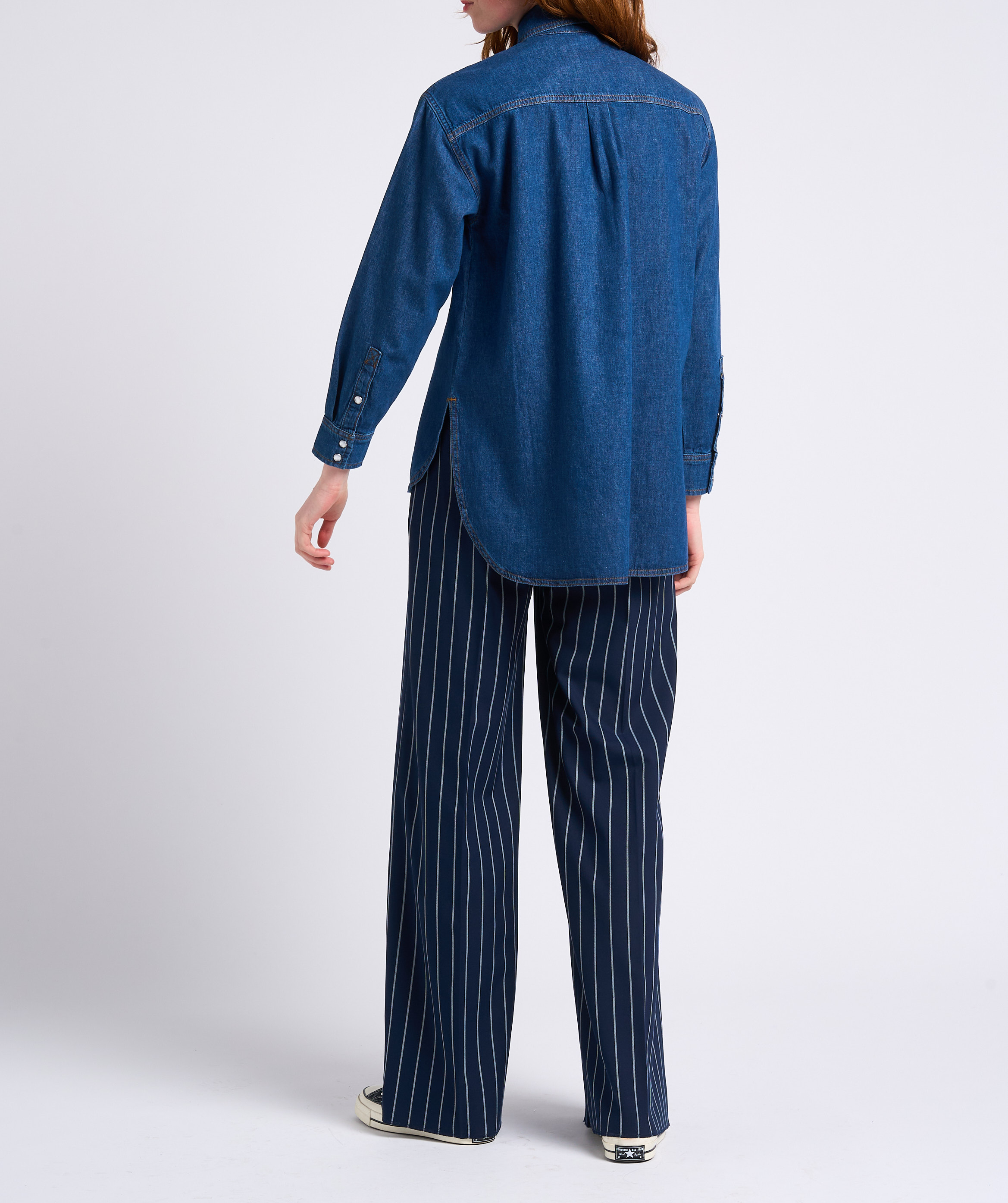 Jeans-Hemdjacke mit klassischem Kragen MAX&Co. Blau