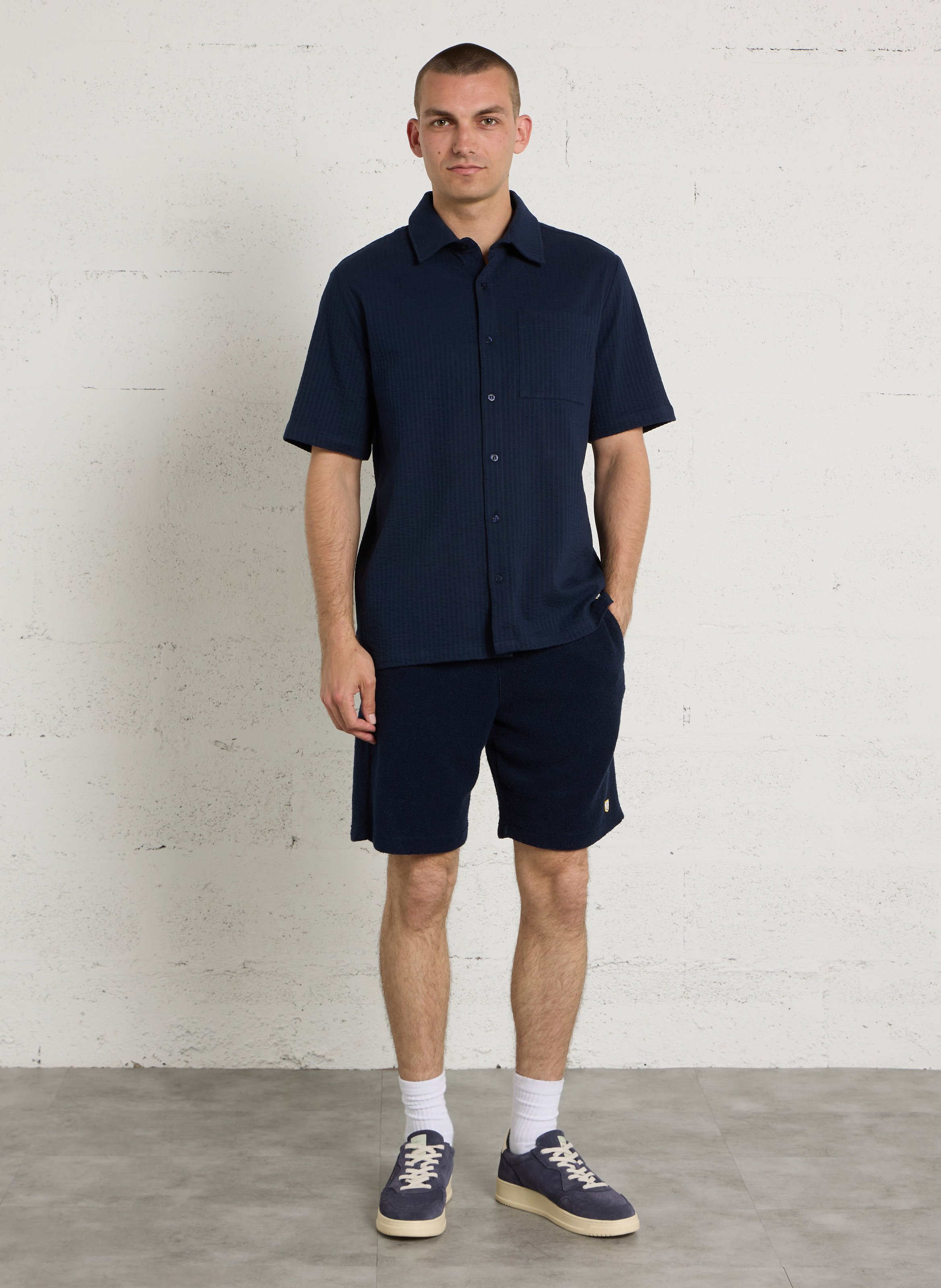 Gerade geschnittene Baumwollshorts ARMOR LUX Blau