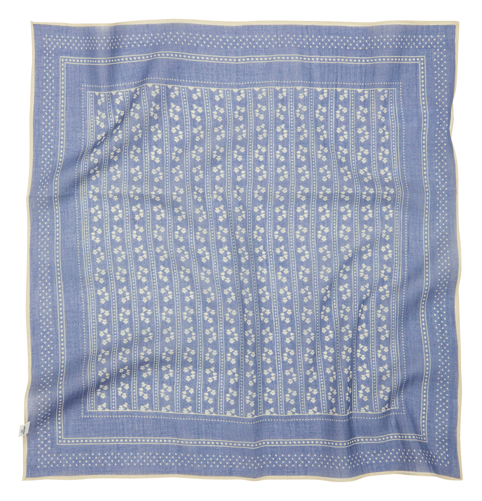 Vierkante sjaal met patronen BECKSONDERGAARD Blauw