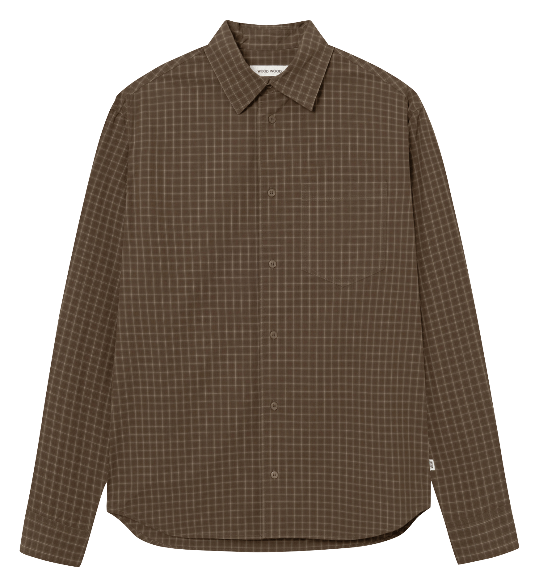 Straight cotton shirt WOOD WOOD Brown