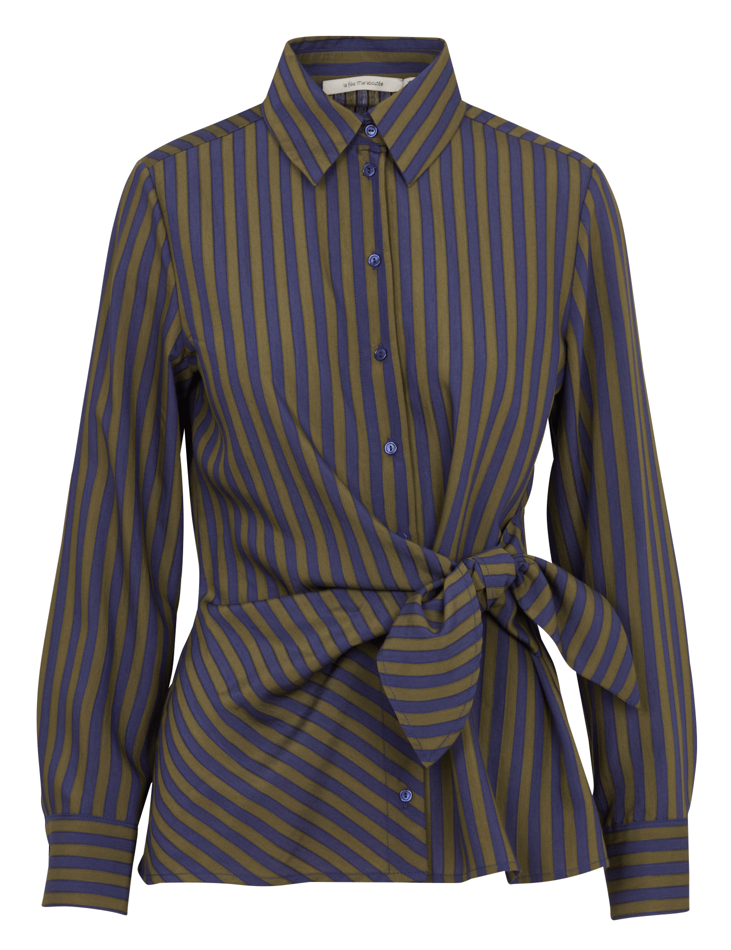 Gestreifte Bluse mit klassischem Kragen LA FEE MARABOUTEE Mehrfarbig