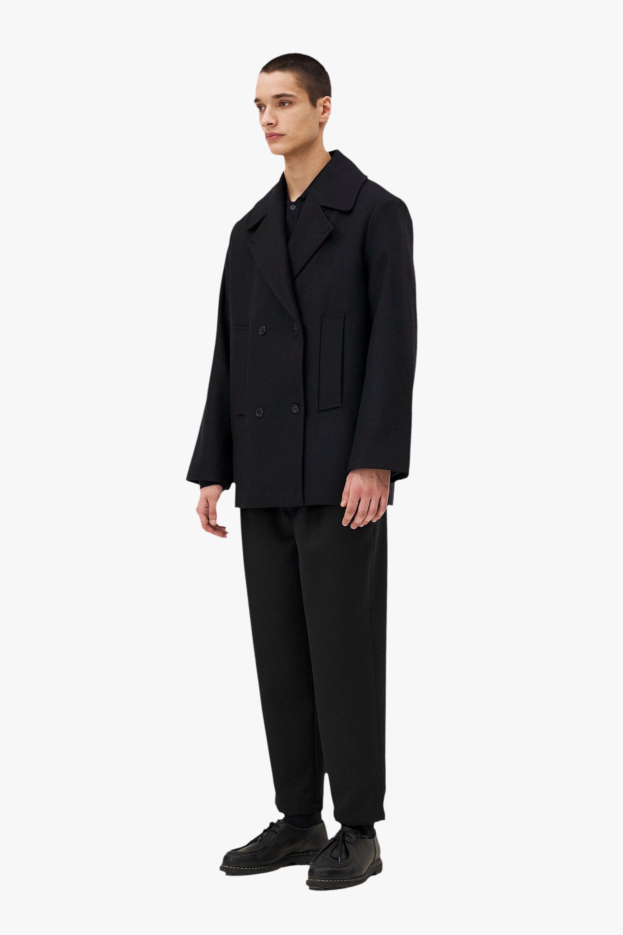 Oversized Dundee Pea Coat Noyoco Blue