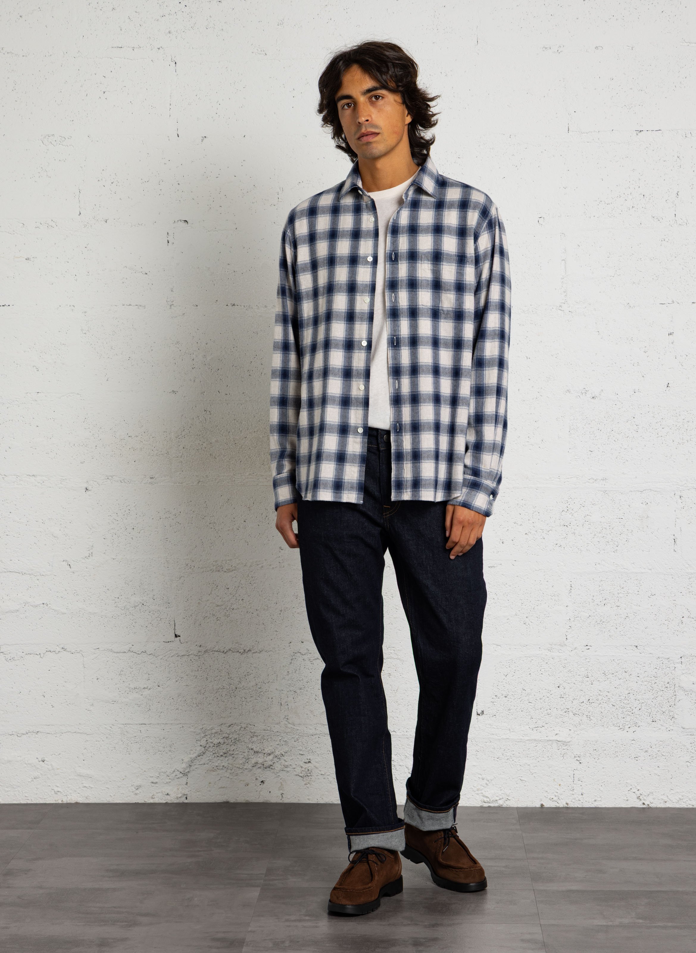 Camicia collo classico in cotone HARTFORD Beige