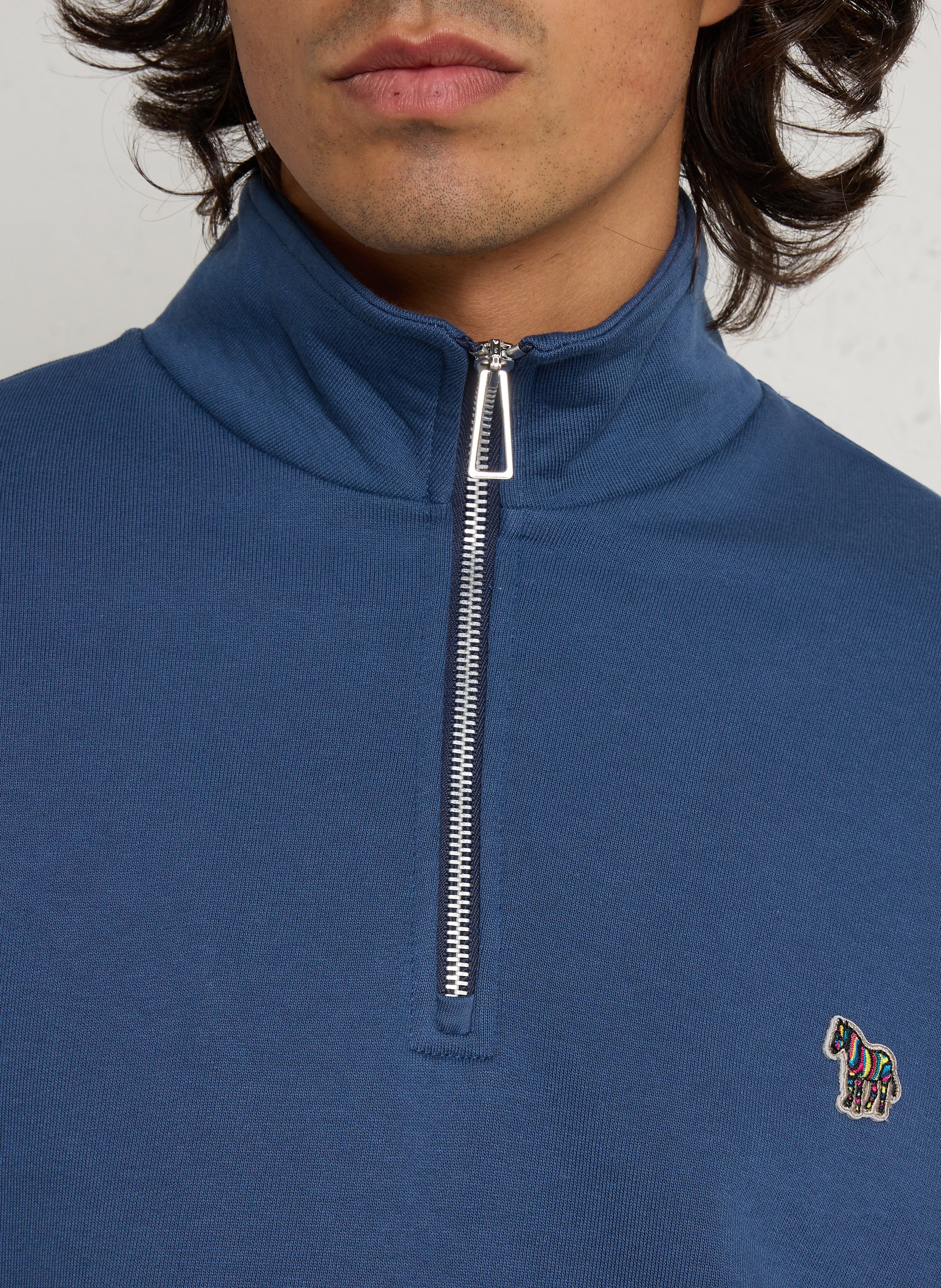 Sweat col montant en coton bio PAUL SMITH Bleu