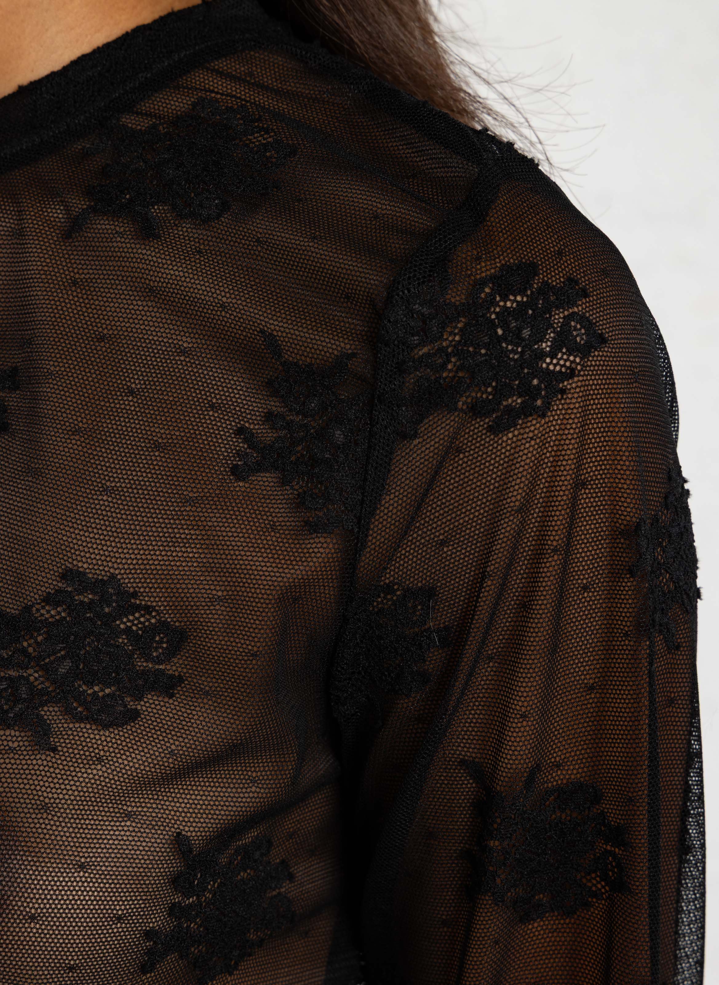 Round-neck lace top JC SOPHIE Black