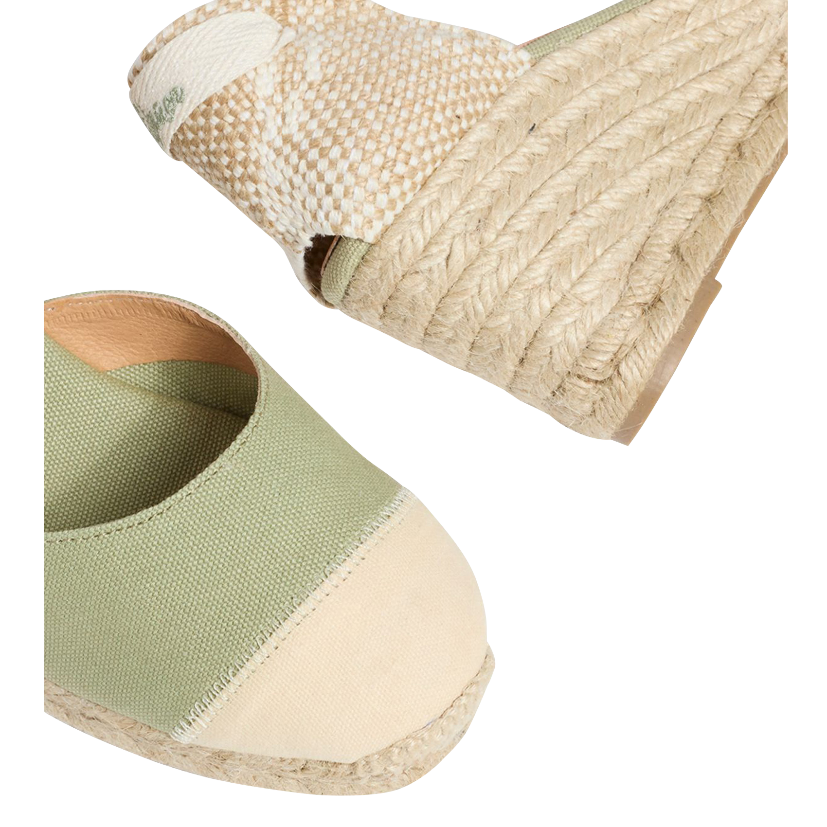 Organic cotton wedge espadrilles CASTANER Green