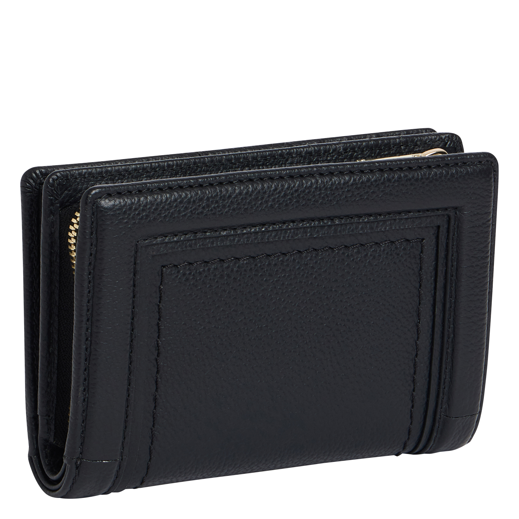 Portefeuille compact en cuir  LE TANNEUR Noir