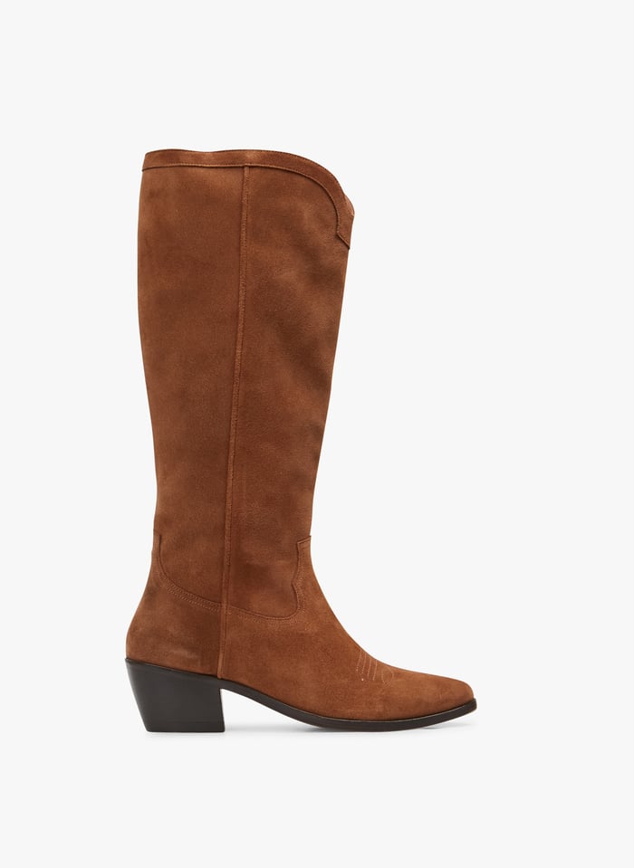 Bottes velours marron sales