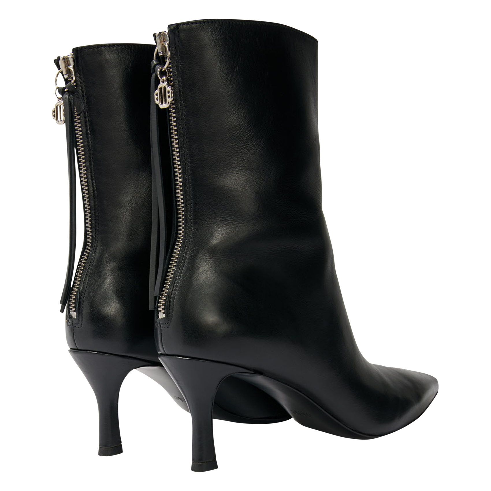 Bottines en cuir lisse MAJE Noir