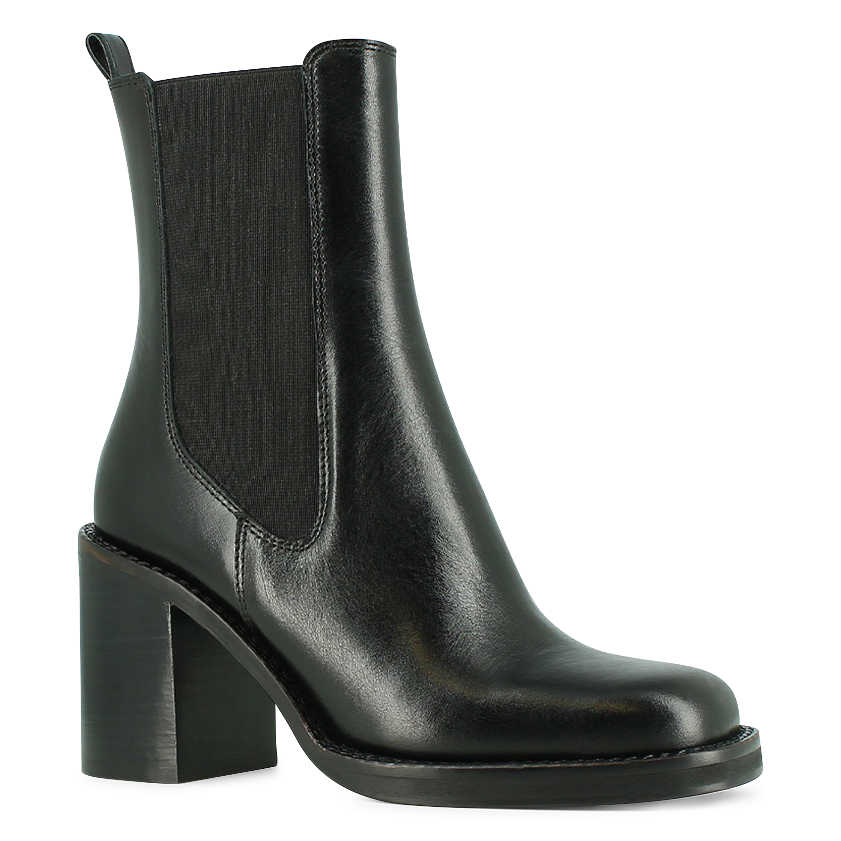 Bianca leather ankle boots JONAK Black