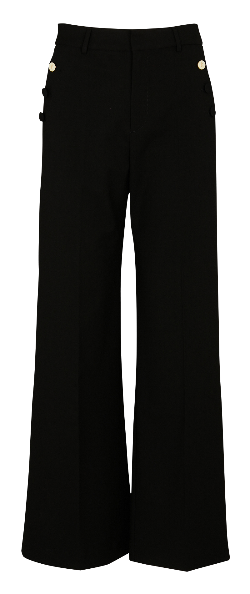 Pantalon large taille haute I CODE Noir