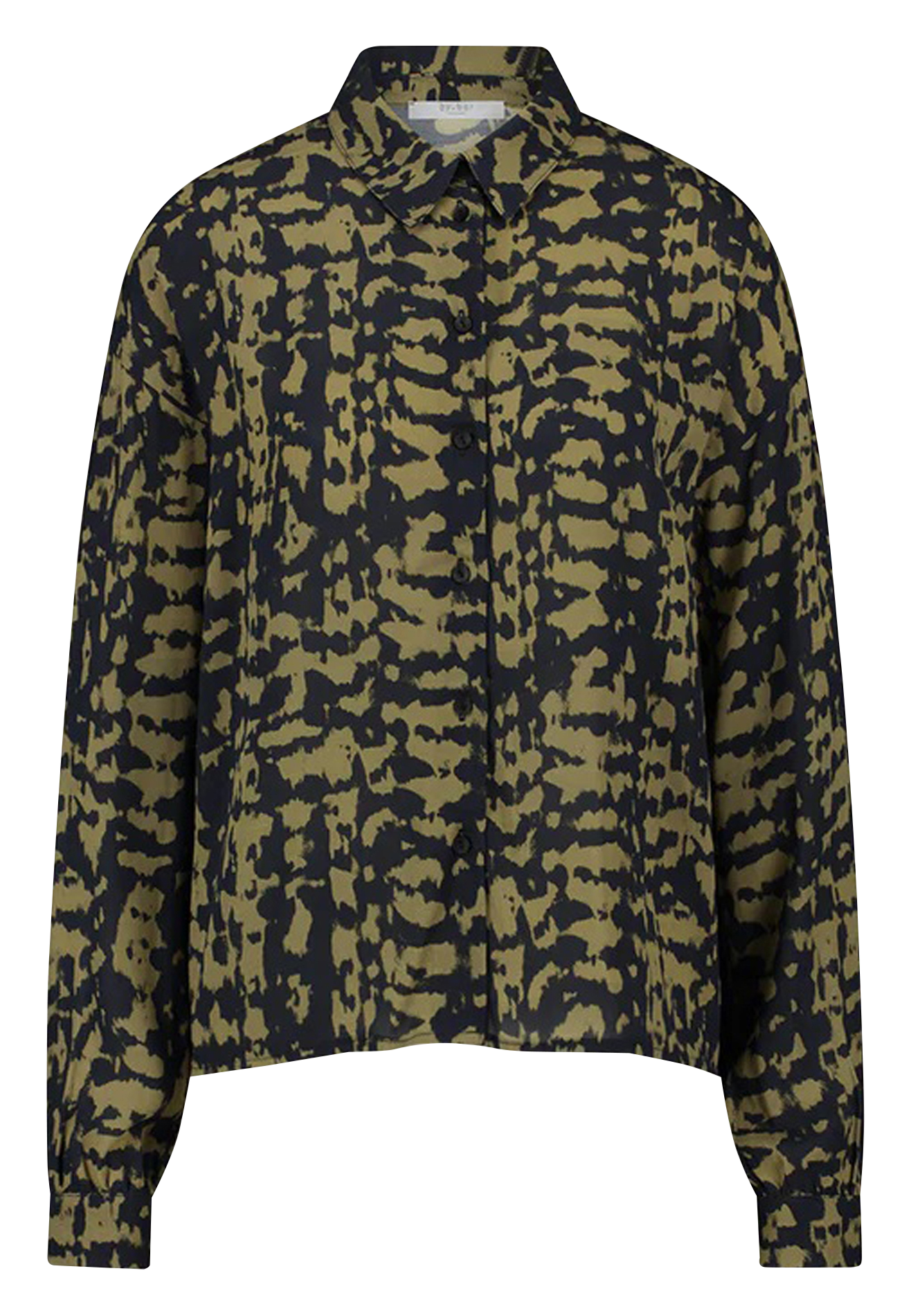 Straight printed shirt with classic collar BY BAR Beige