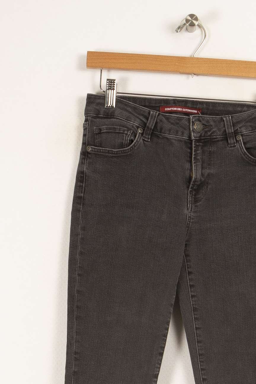 Cropped slim jeans with studs COMPTOIR DES COTONNIERS - Seconde main Grey