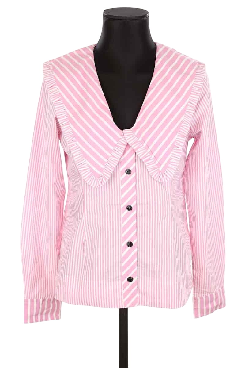 Cotton shirt GANNI - Seconde Main Pink