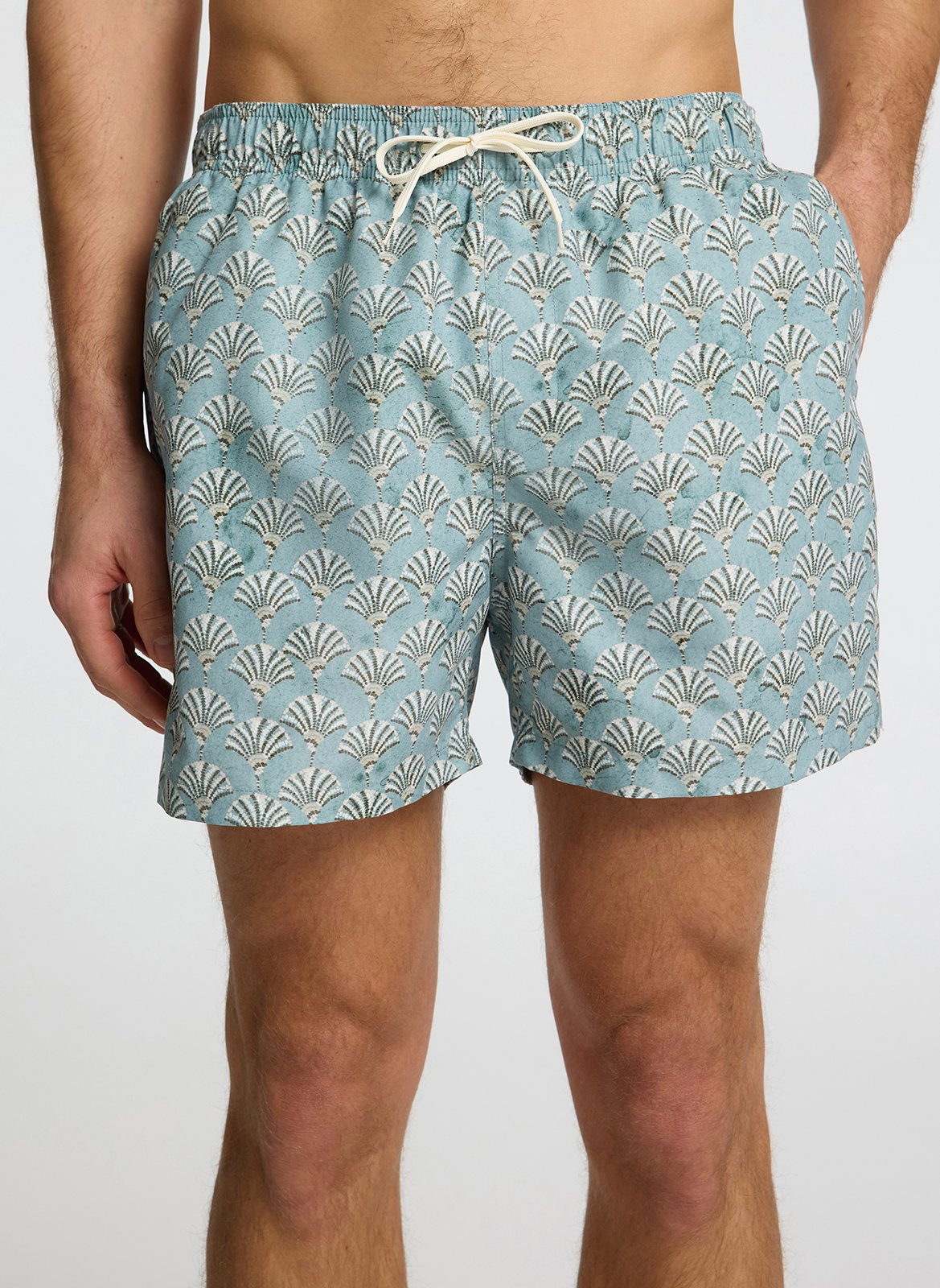 Short de bain imprimé SELECTED Vert