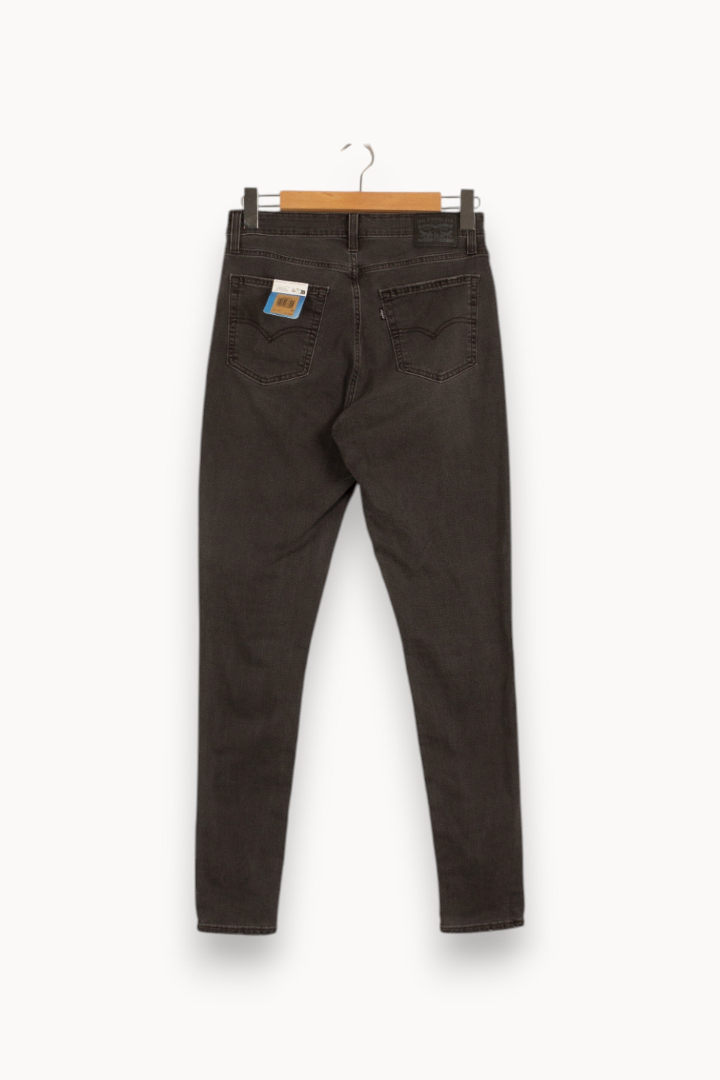 Cropped slim jeans with studs Grey