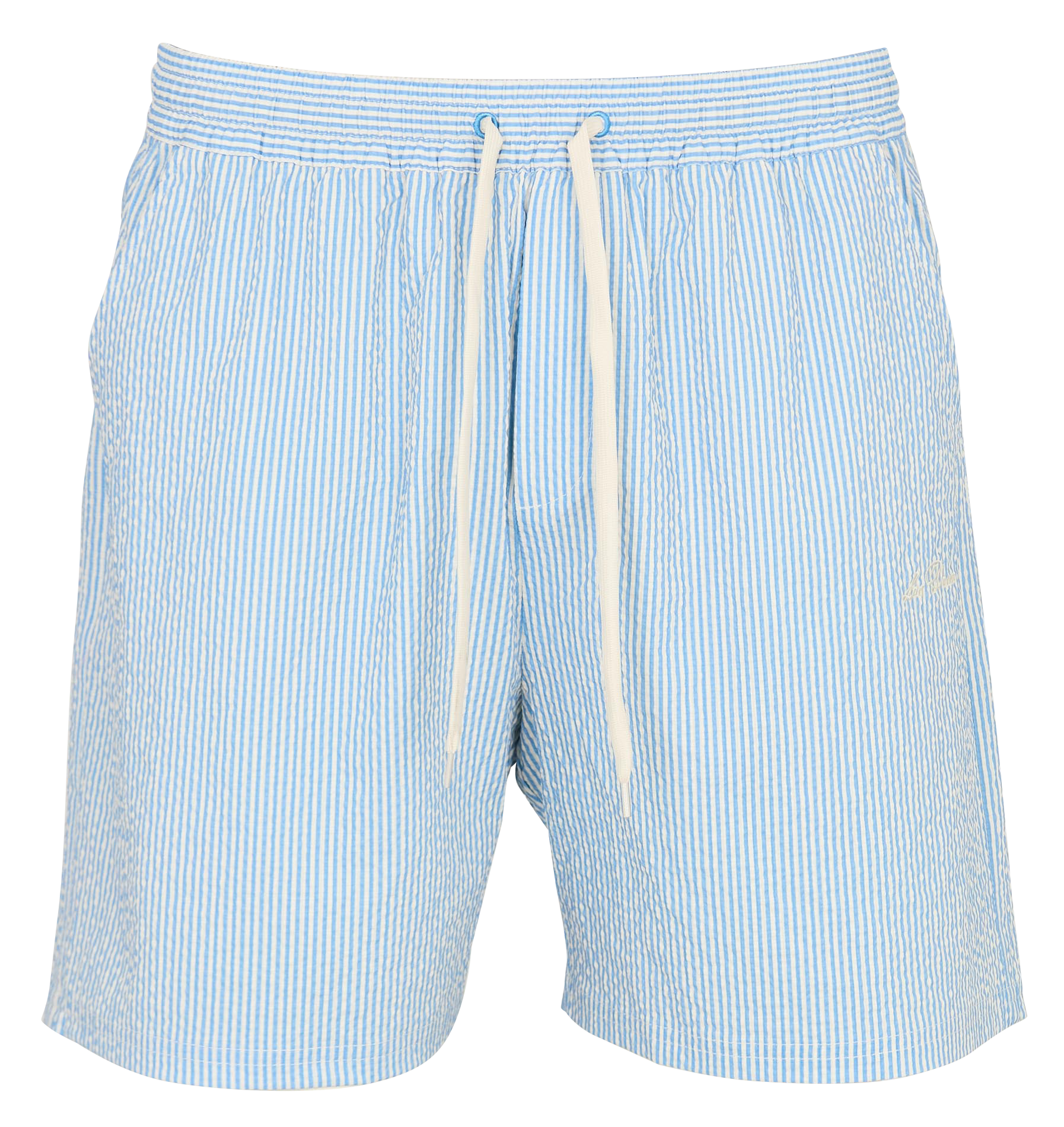 Straight striped shorts LES DEUX Blue