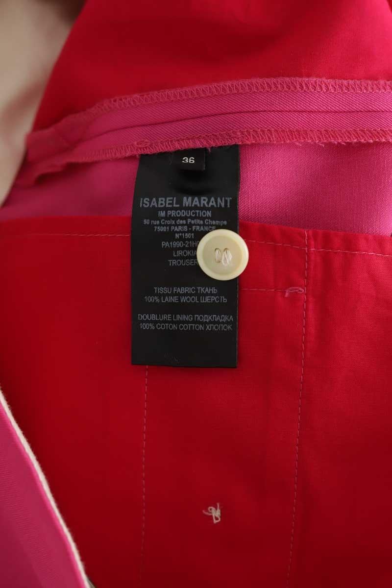 Slim-fit cotton cargo pants ISABEL MARANT - Seconde Main Pink