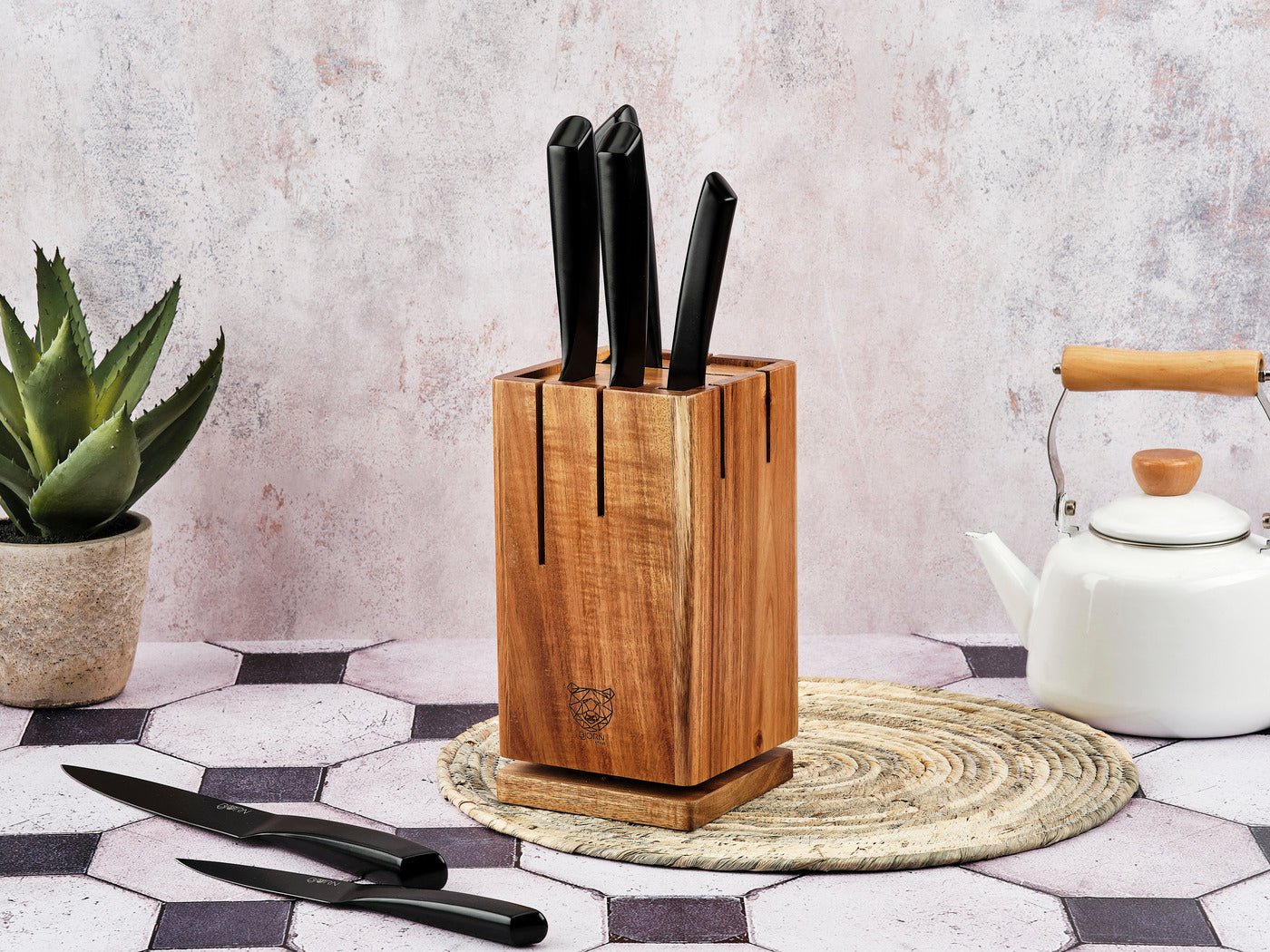 Jensen Skagen Kitchen Knife Set - 7 pieces BJORN Black