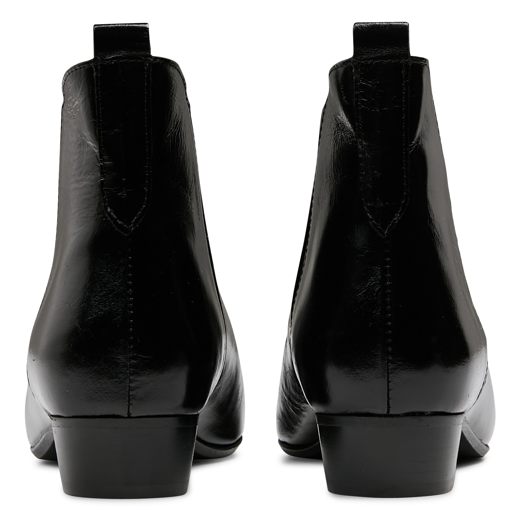 Bottines en cuir craquelé ANONYMOUS COPENHAGEN Noir