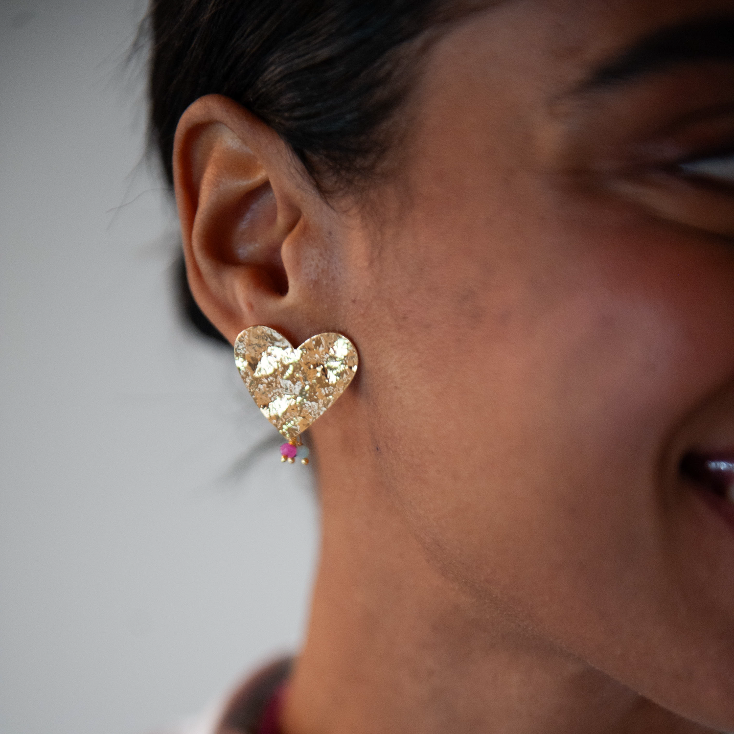 Heart bells earrings - Carla L'ATELIER DES DAMES Golden