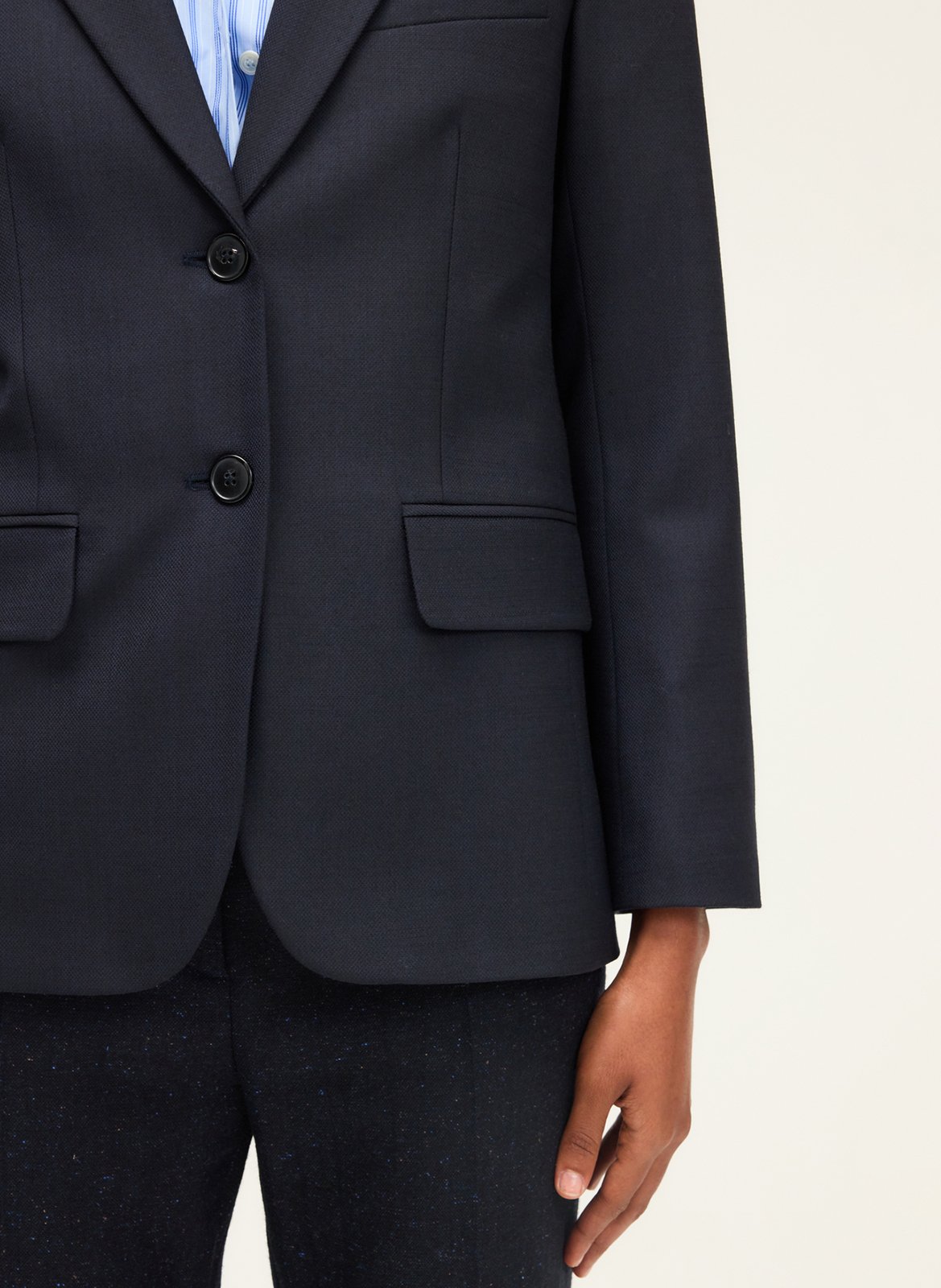 Straight wool-blend blazer PABLO Blue