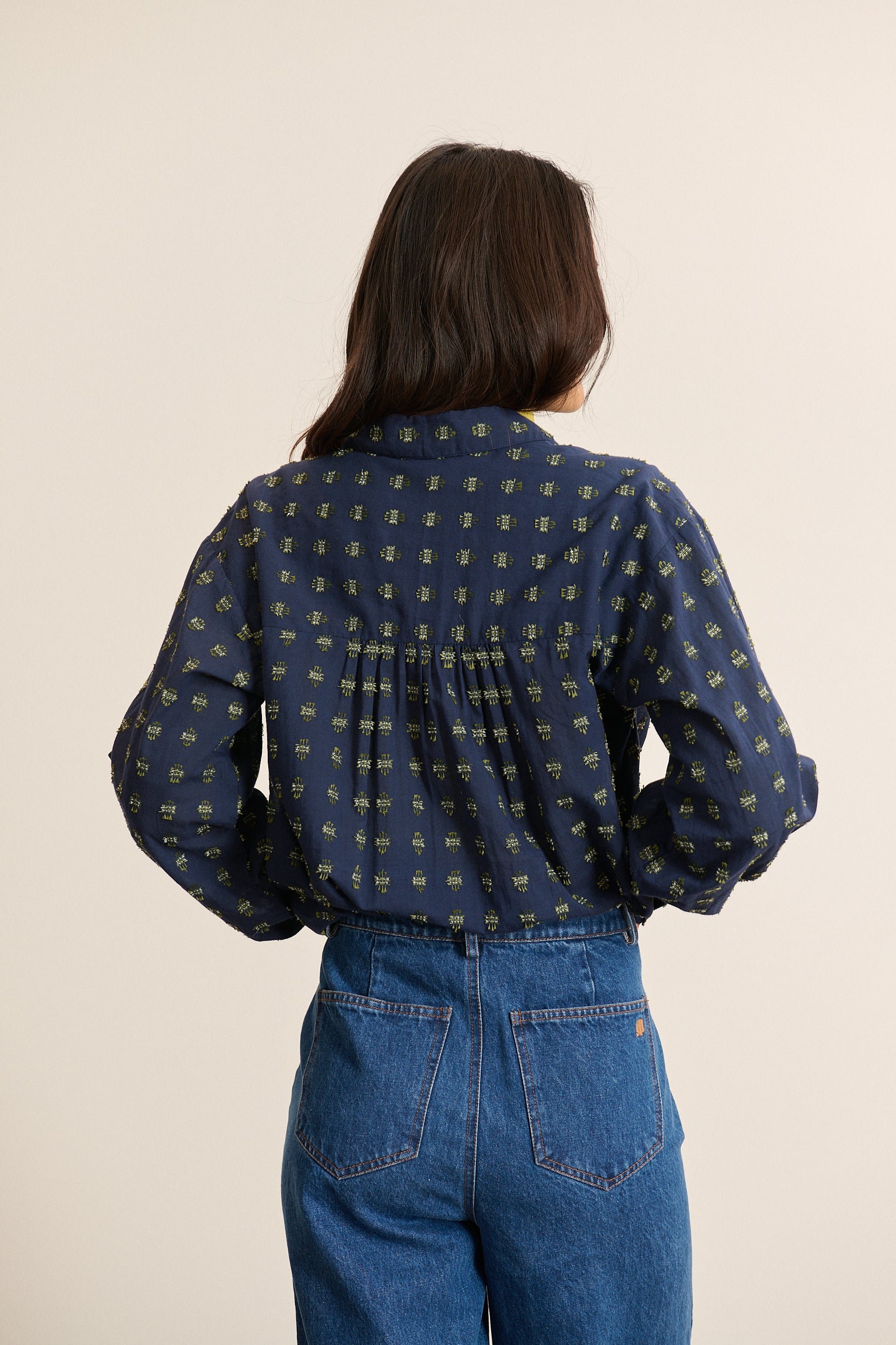 Checked long-sleeved shirt GARANCE PARIS Blue