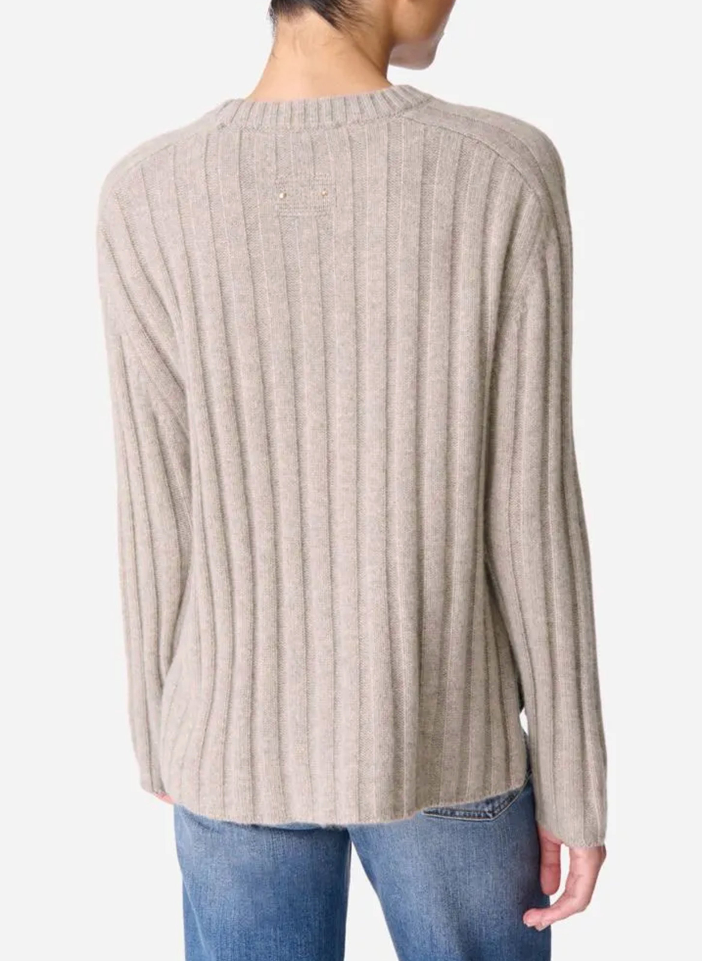 Pull col rond en cachemire VANESSA BRUNO Gris