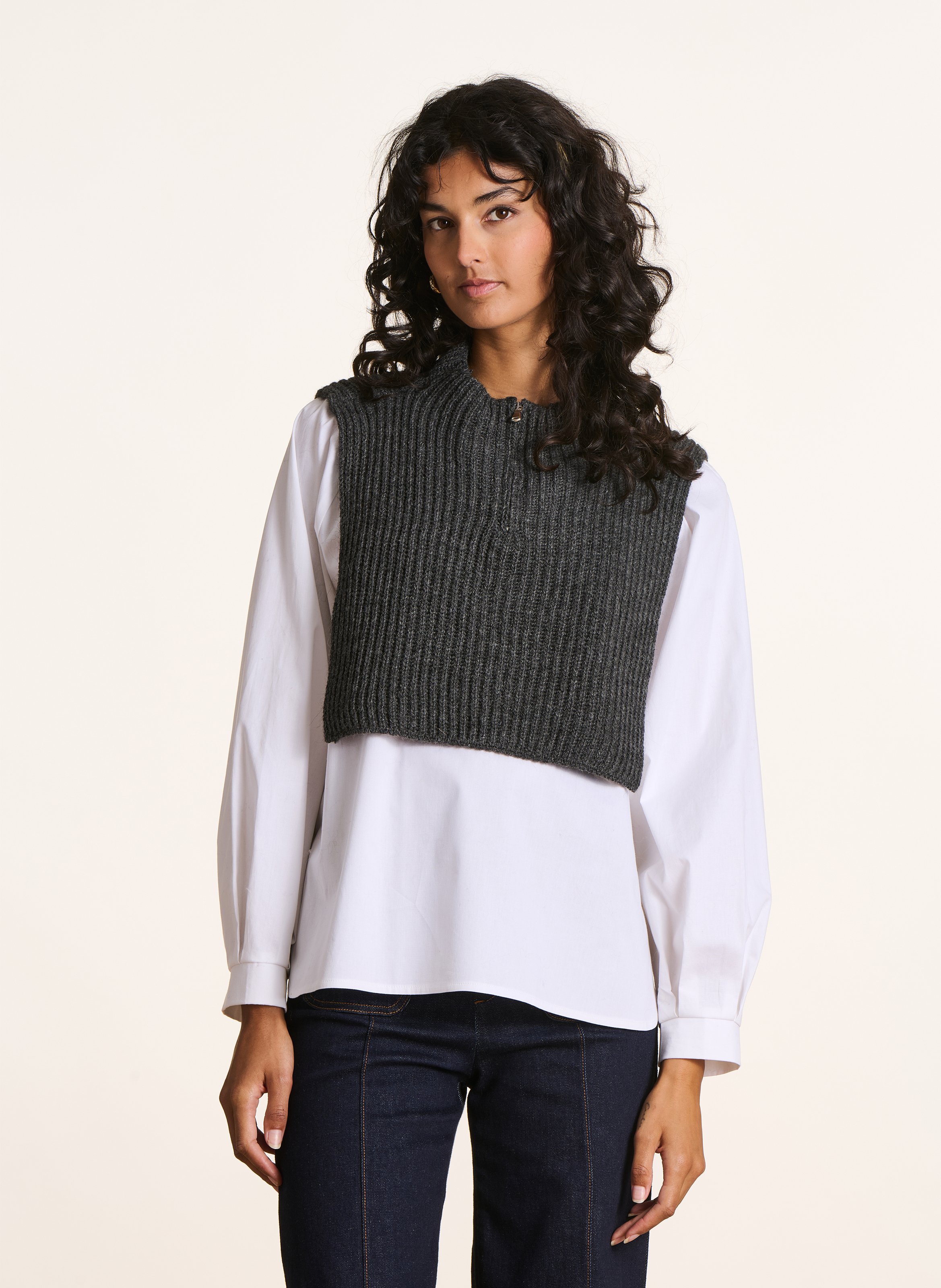 Abnehmbarer Kragen LA FEE MARABOUTEE Grau