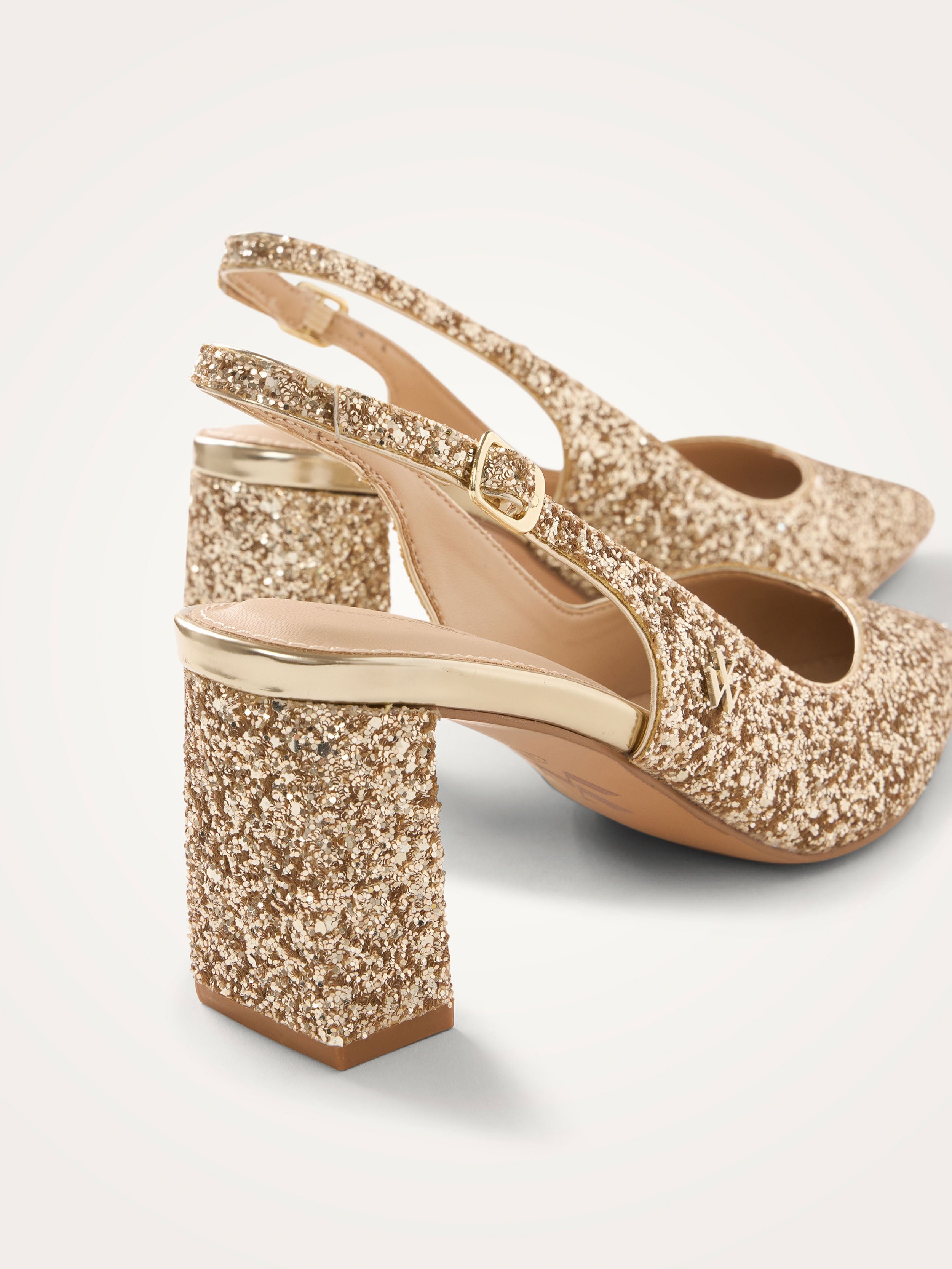 Escarpins slingback léopard VANESSA WU Doré