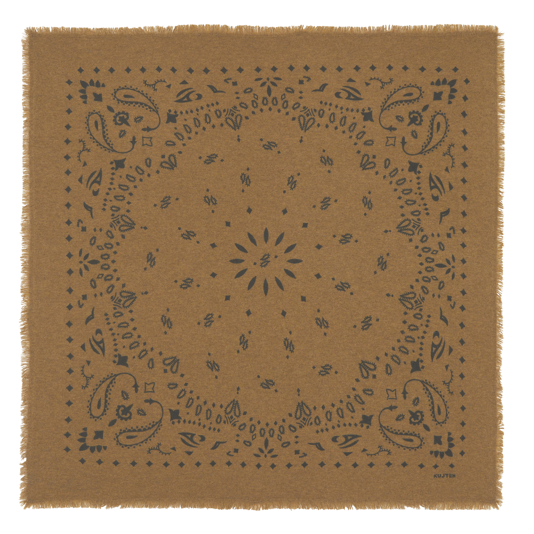 Echarpe en cachemire à imprimé Jaune