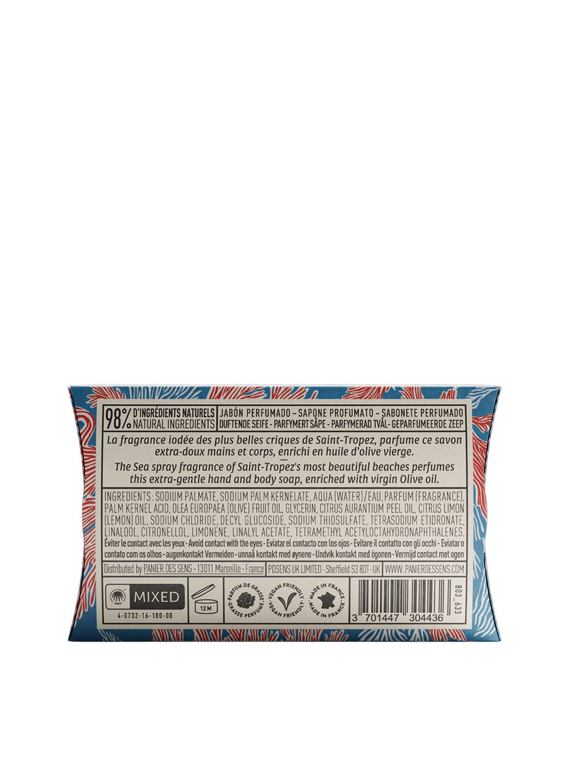 ELIXIRS Perfumed Soap Azure Foam PANIER DES SENS No color