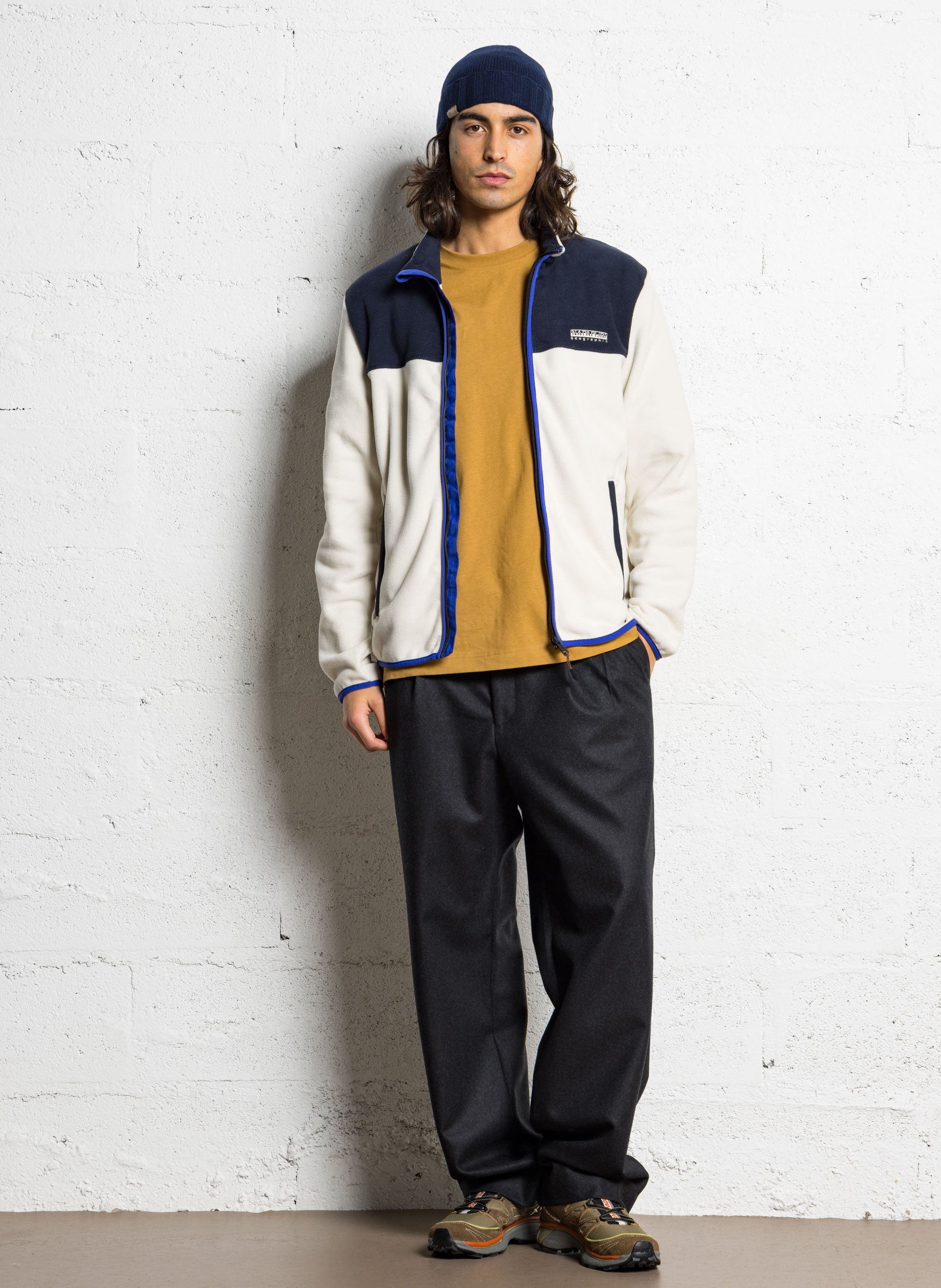 Rechte fleece met opstaande kraag NAPAPIJRI Beige