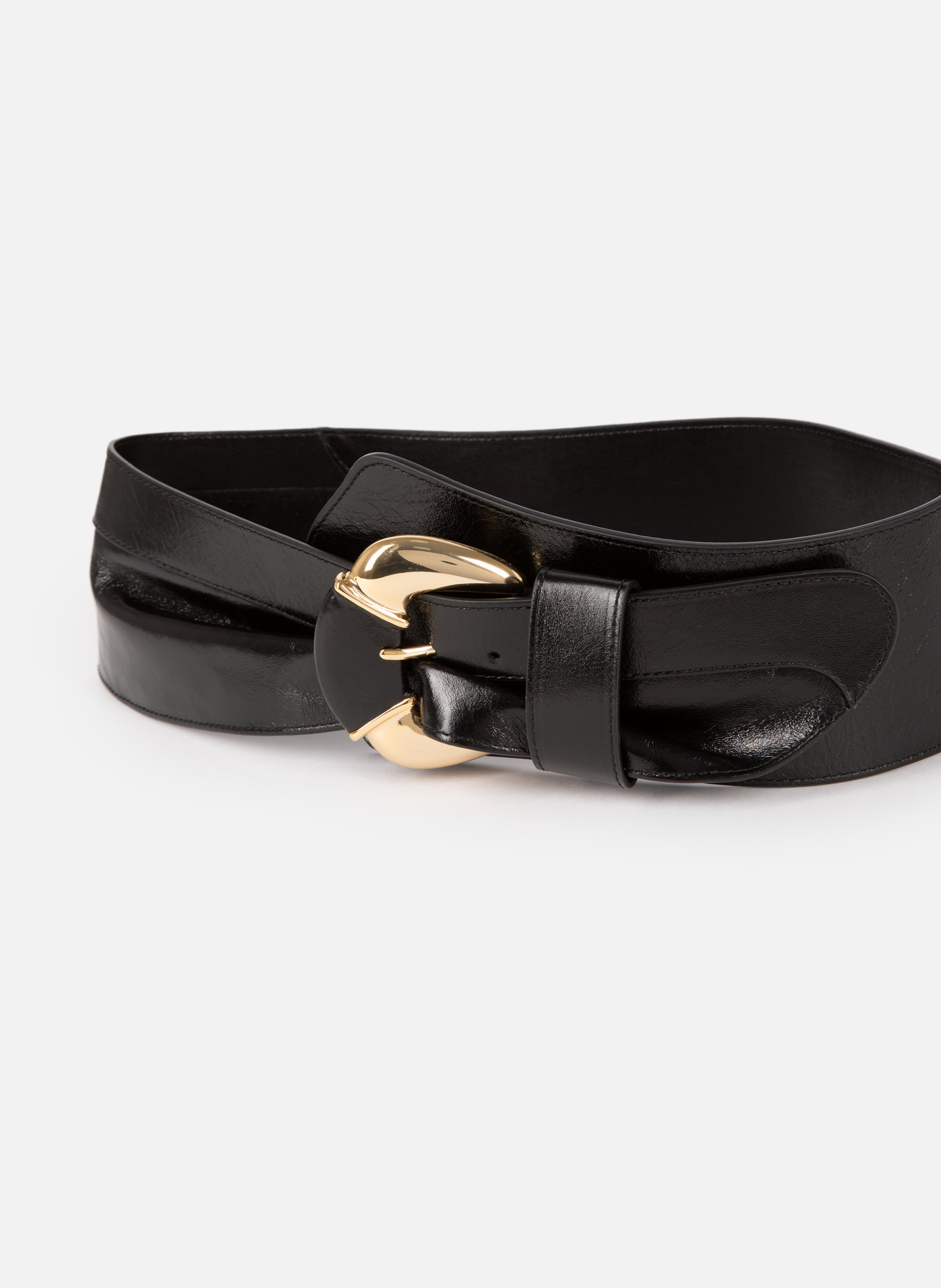 Bluestar wide leather belt THE KOOPLES Black