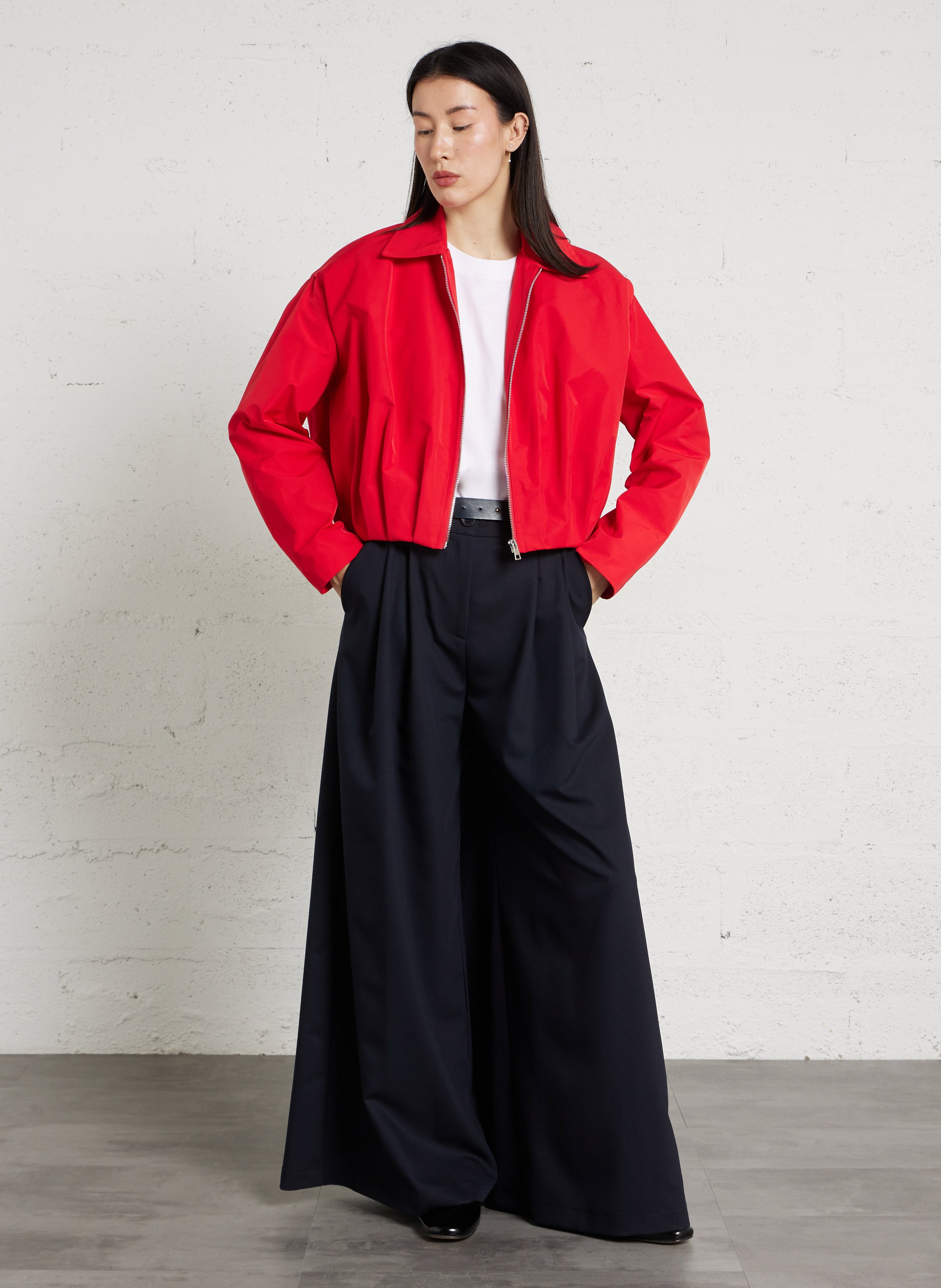 Baumwoll-Pullover mit Rundhalsausschnitt ELISE CHALMIN Weiss